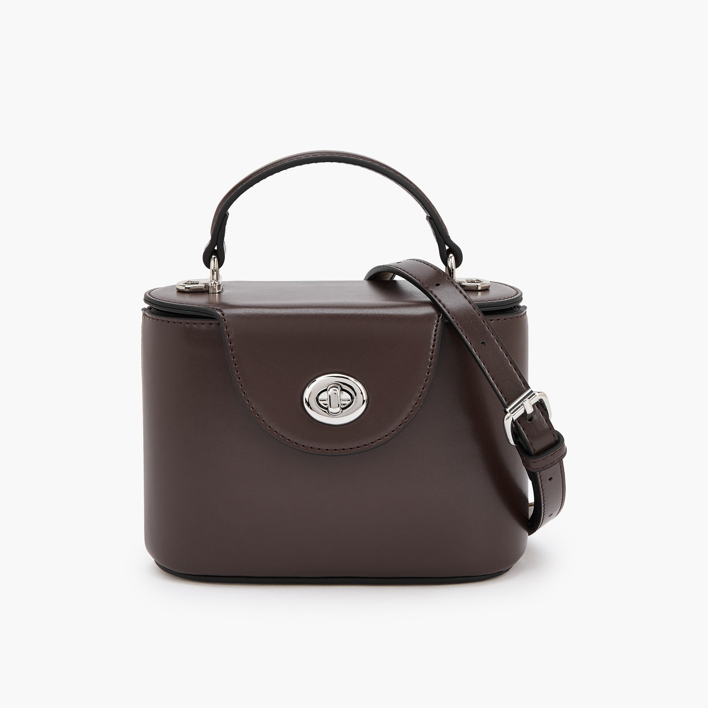Celeste Solid Crossbody Bag with Twist Lock Closure-women-bagsandwallets-handbags-image-1