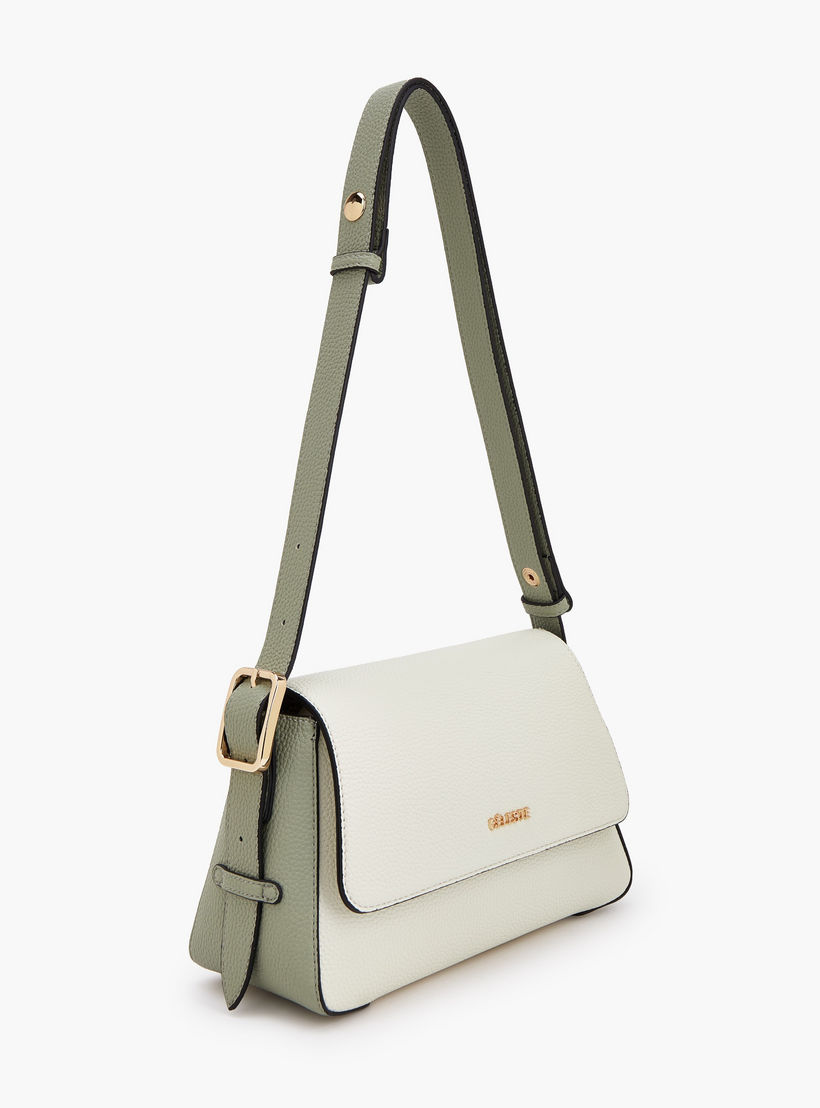 شنطة كتف بارزة الملمس بزر إغلاق من سيليست-women-bagsandwallets-handbags-image-2
