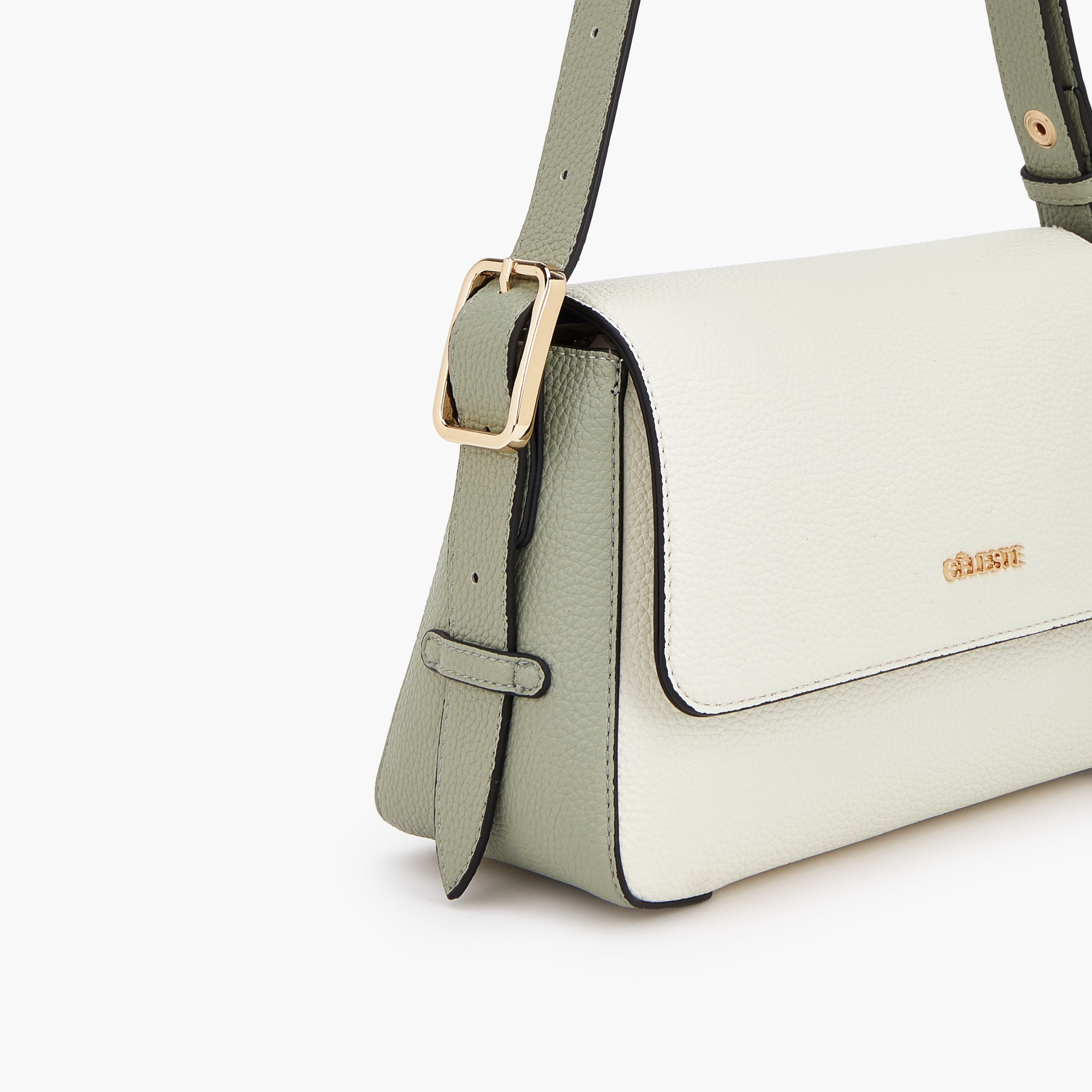 شنطة كتف بارزة الملمس بزر إغلاق من سيليست-women-bagsandwallets-handbags-image-3