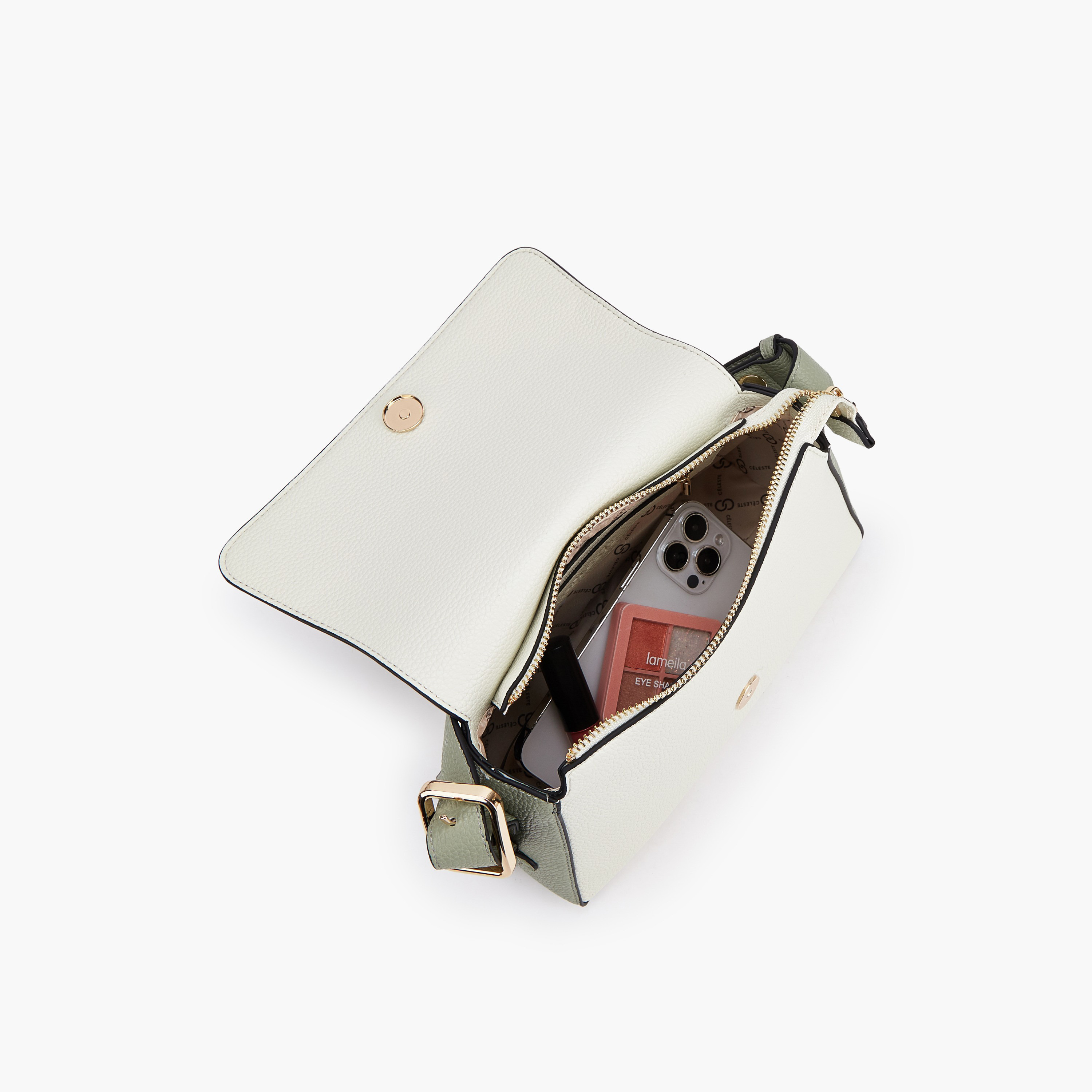 شنطة كتف بارزة الملمس بزر إغلاق من سيليست-women-bagsandwallets-handbags-image-7
