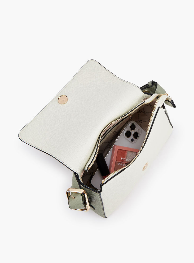 شنطة كتف بارزة الملمس بزر إغلاق من سيليست-women-bagsandwallets-handbags-image-7
