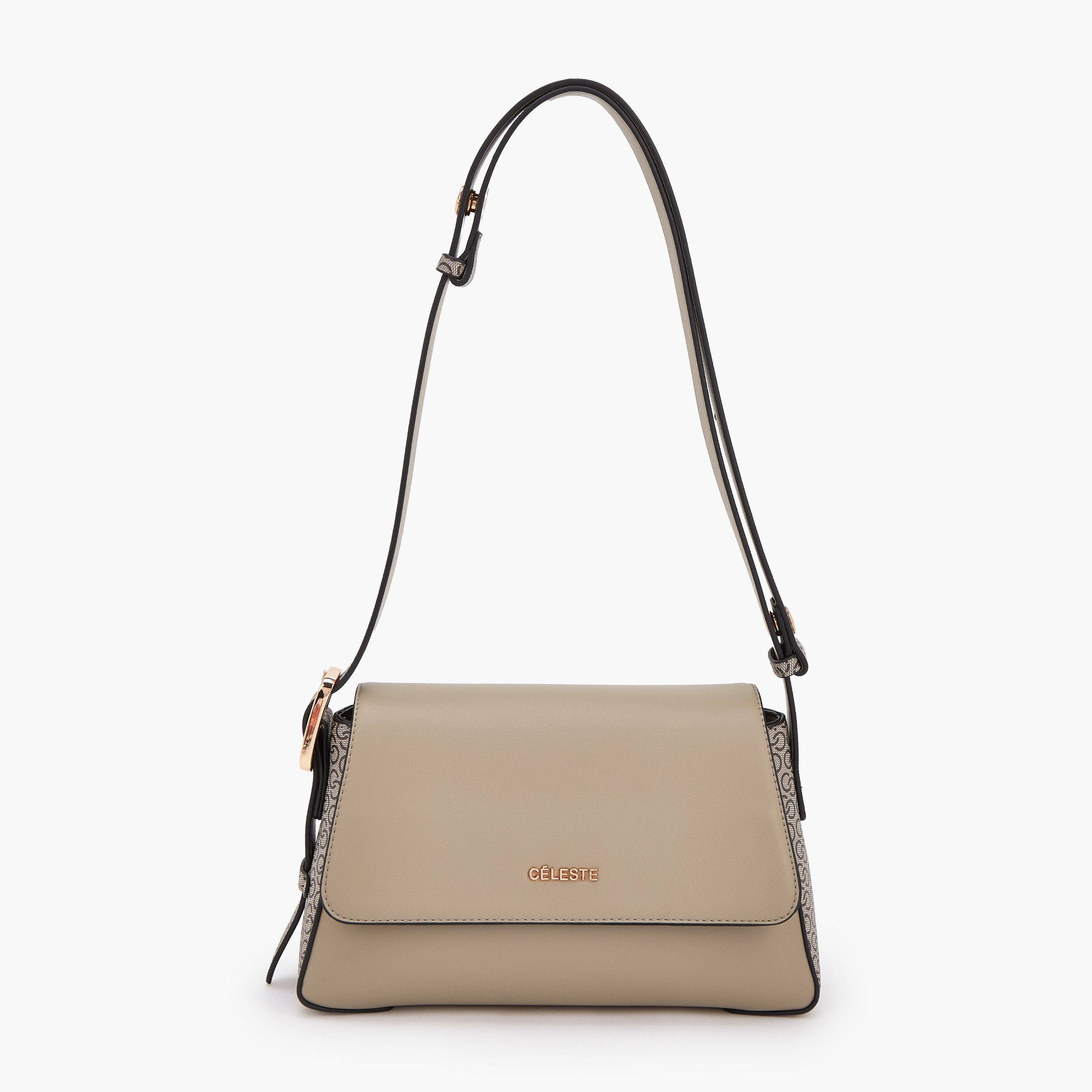 شنطة كتف بارزة الملمس بزر إغلاق من سيليست-women-bagsandwallets-handbags-image-1