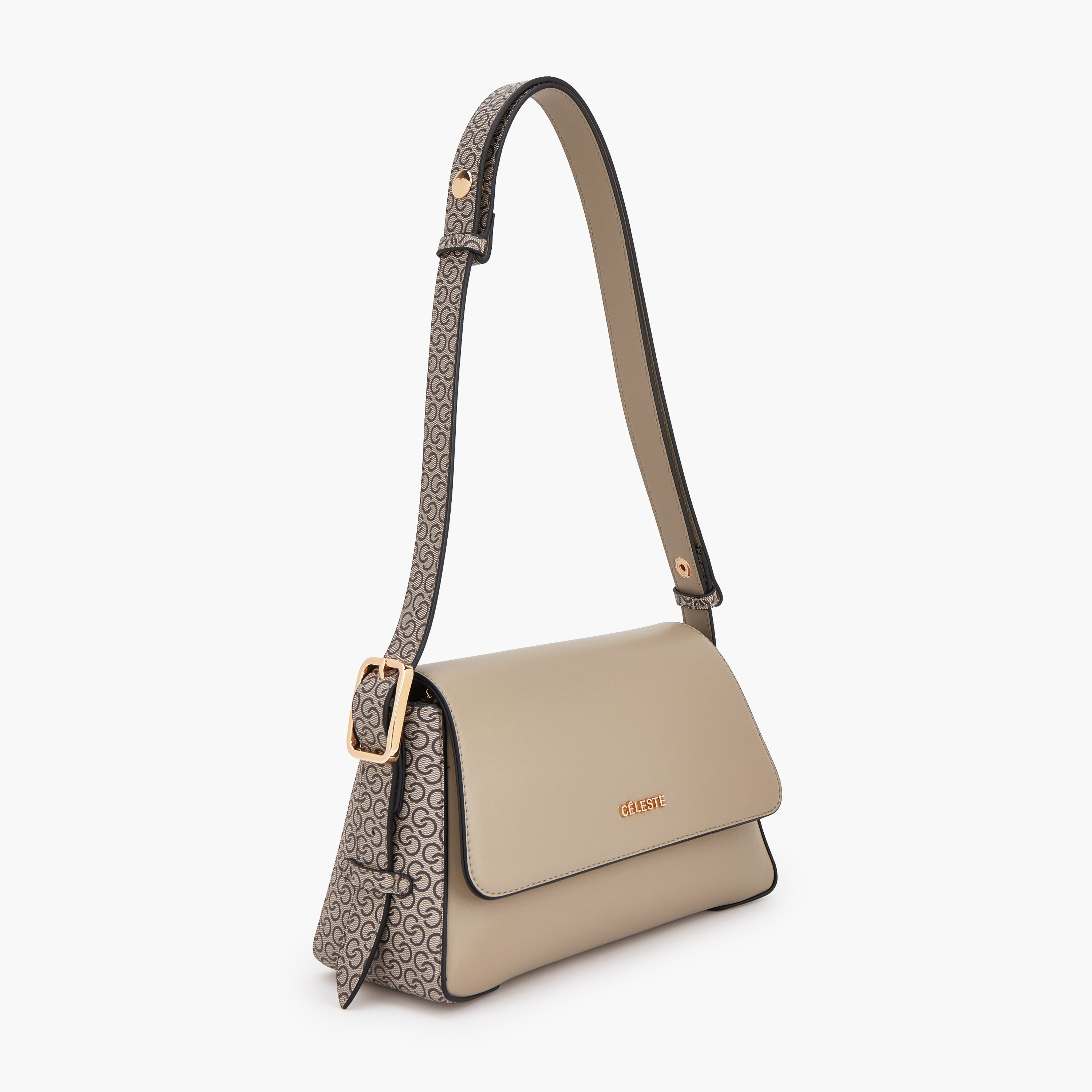 شنطة كتف بارزة الملمس بزر إغلاق من سيليست-women-bagsandwallets-handbags-image-2
