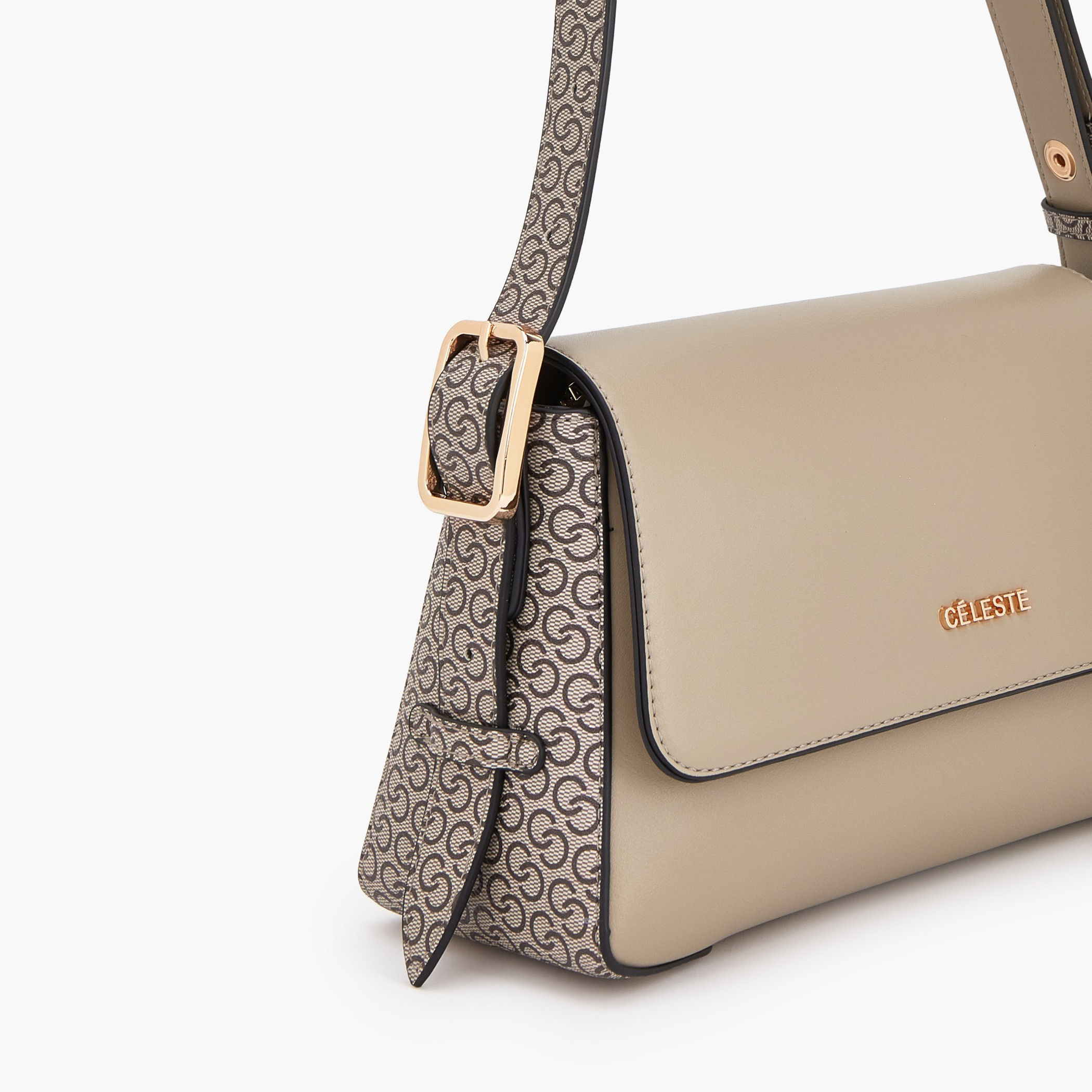 شنطة كتف بارزة الملمس بزر إغلاق من سيليست-women-bagsandwallets-handbags-image-3
