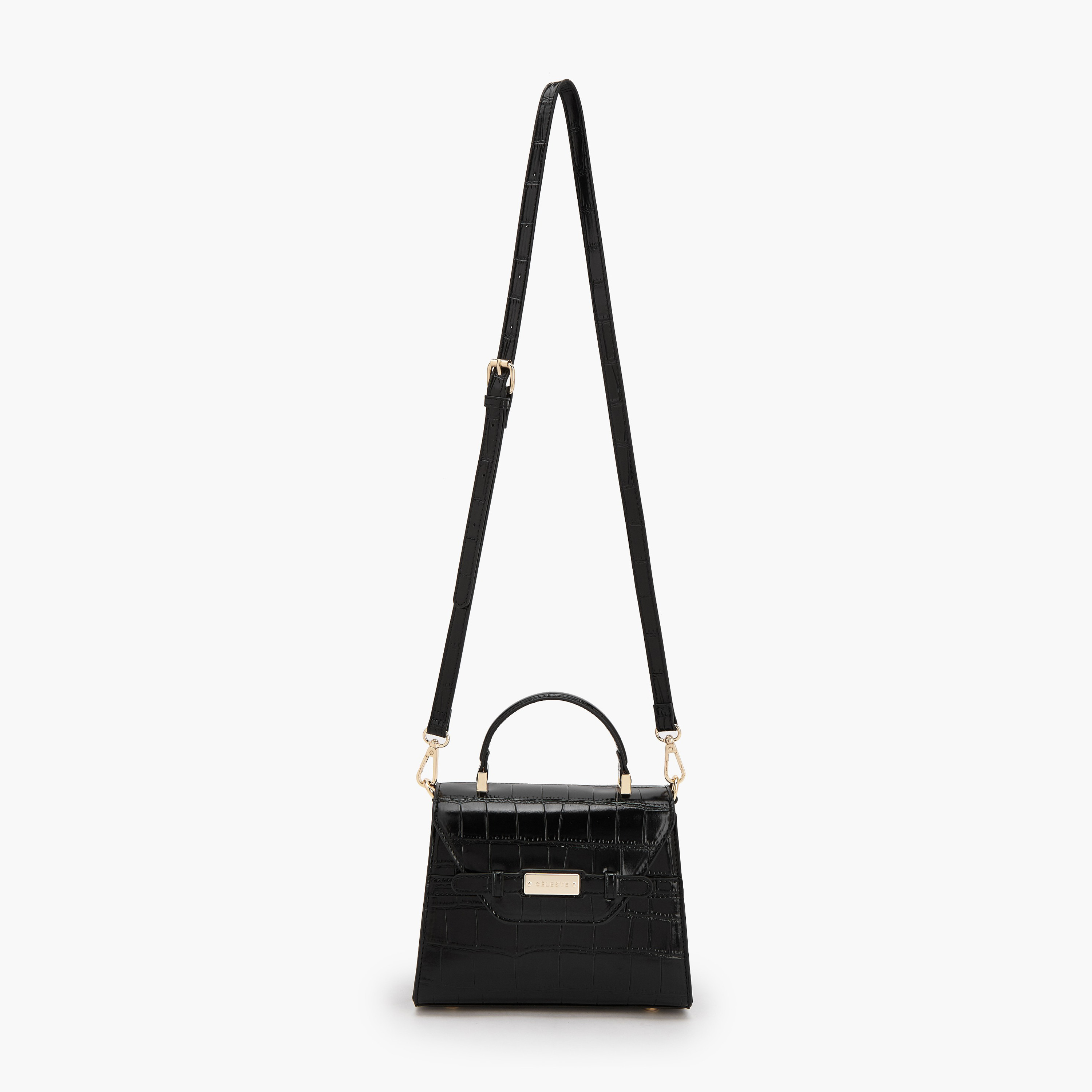 Celeste Textured Satchel Bag with Detachable Strap-women-bagsandwallets-handbags-image-2