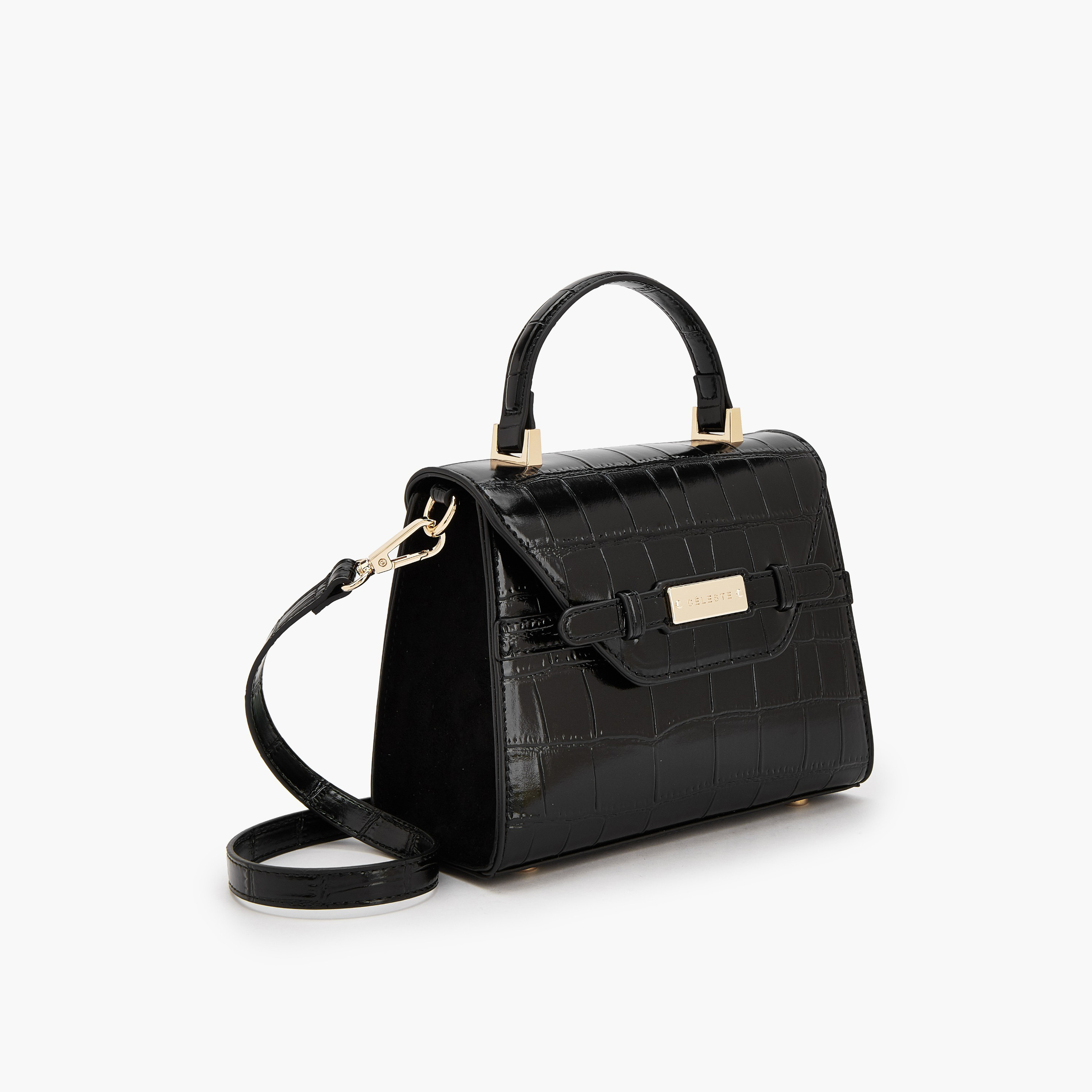 Celeste Textured Satchel Bag with Detachable Strap-women-bagsandwallets-handbags-image-3