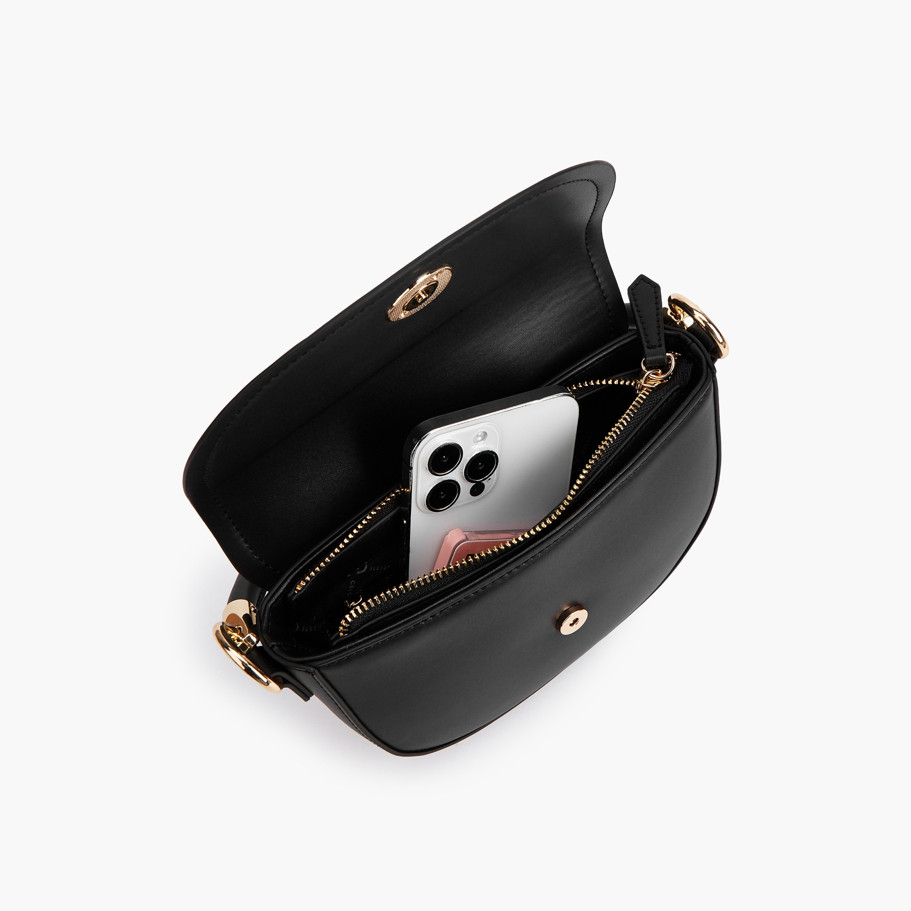 Celeste Textured Crossbody Bag with Button Closure-women-bagsandwallets-handbags-image-7