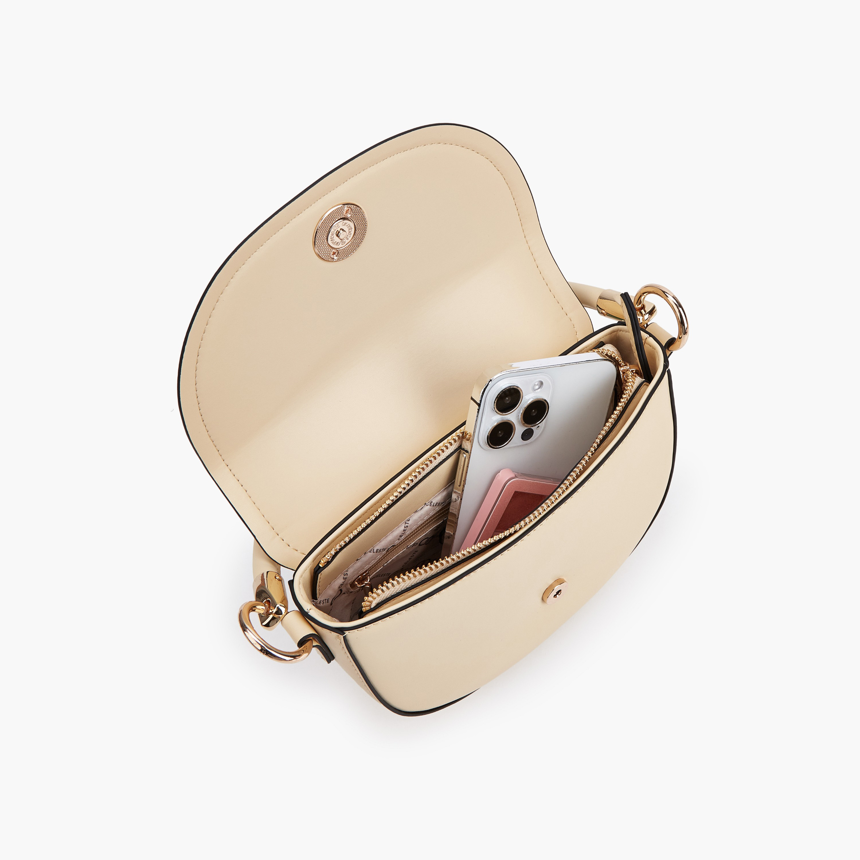 Celeste Textured Crossbody Bag with Button Closure-women-bagsandwallets-handbags-image-7