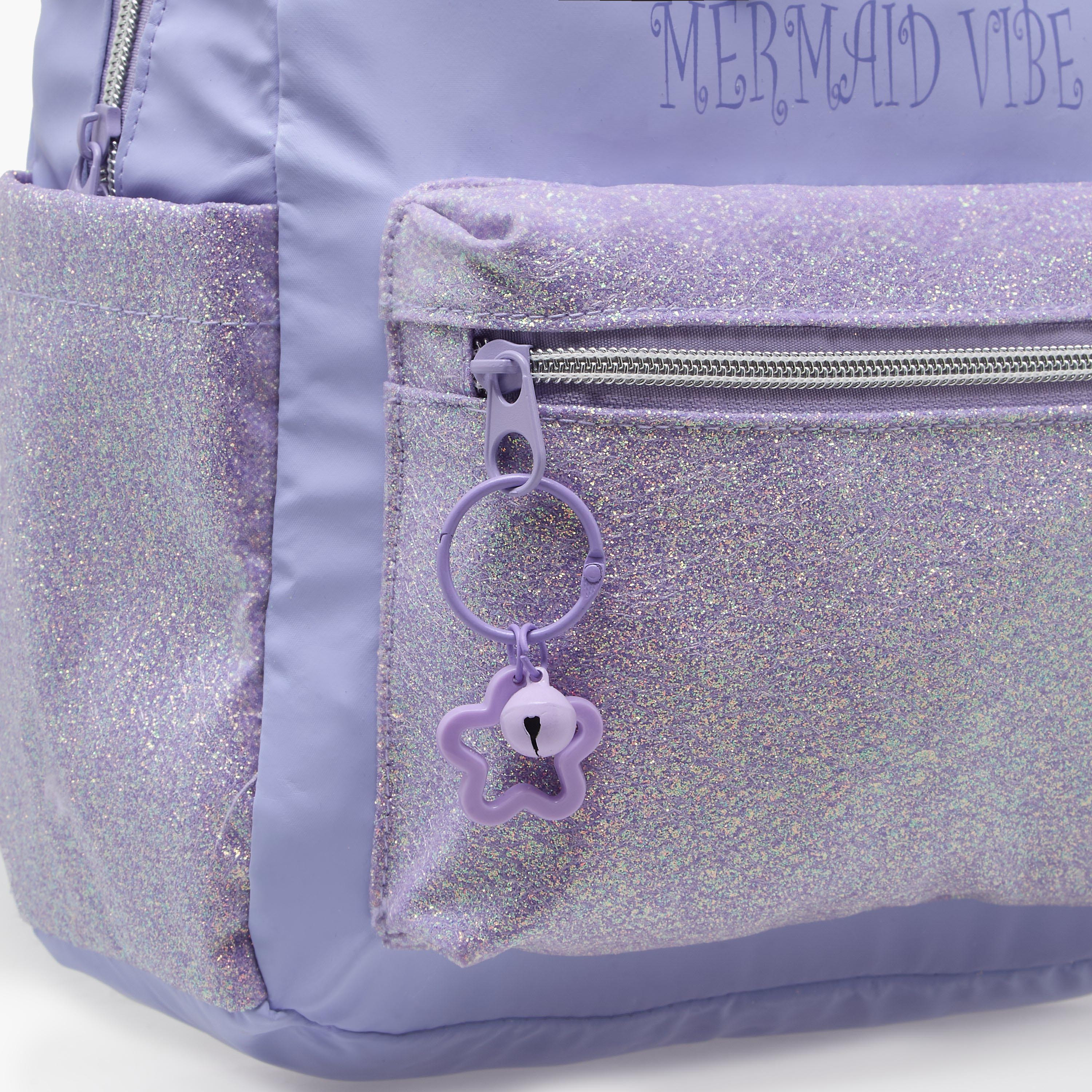 شنطة ظهر للبنات 5-8 سنوات بأحزمة كتف مبطنة وزينة حورية من آيكون - 13 بوصة-school-bagsandbackpacks-backpacks-image-3