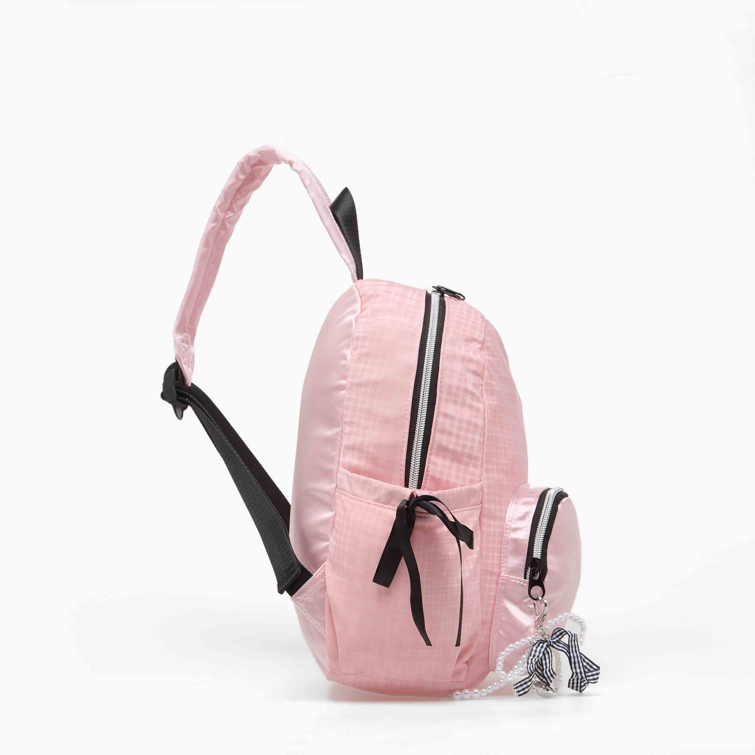 icon Checked Backpack for Girls with Padded Shoulder Straps-school-bagsandbackpacks-backpacks-image-6