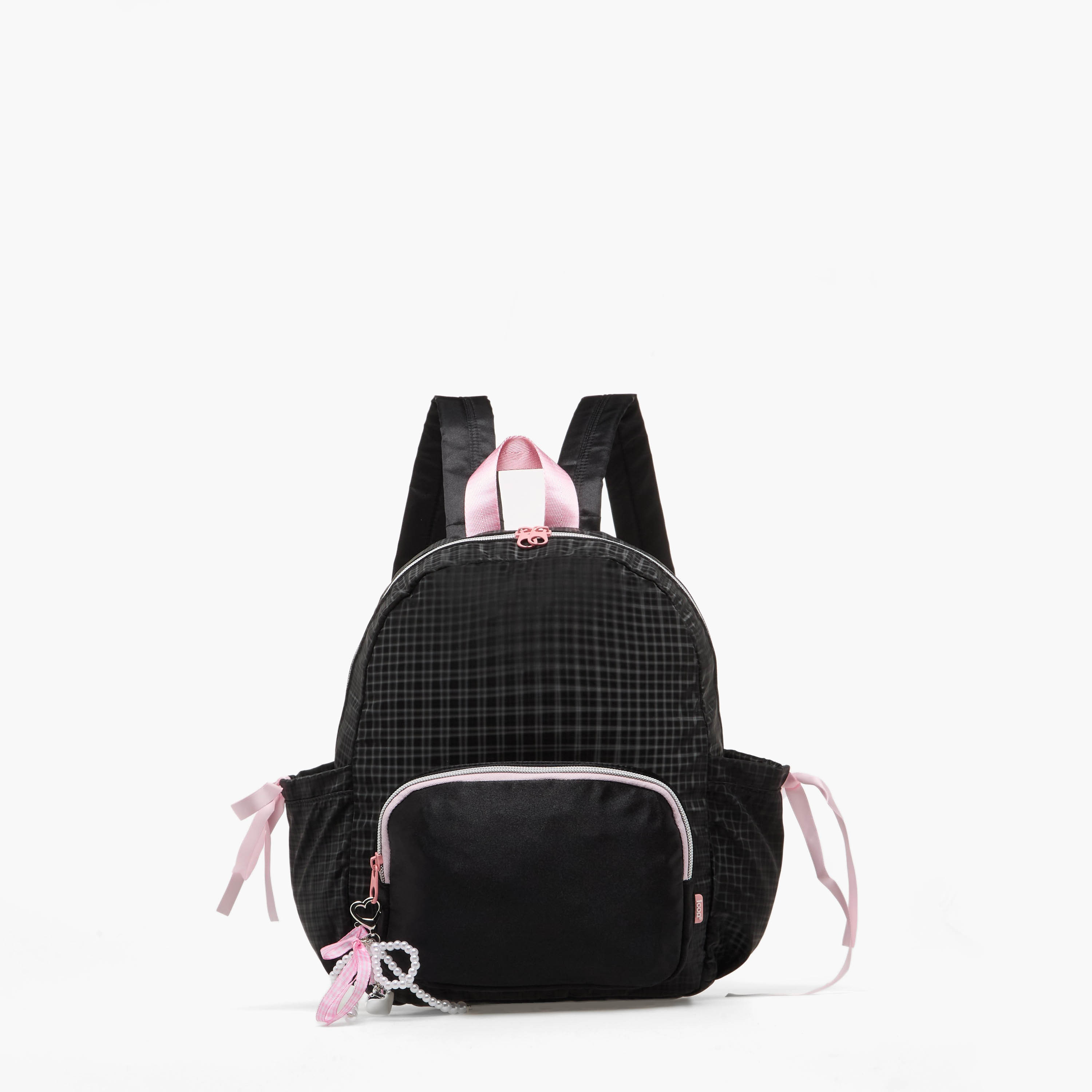 شنطة ظهر كاروهات للبنات بأحزمة كتف قابلة للتعديل من آيكون-school-bagsandbackpacks-backpacks-image-1