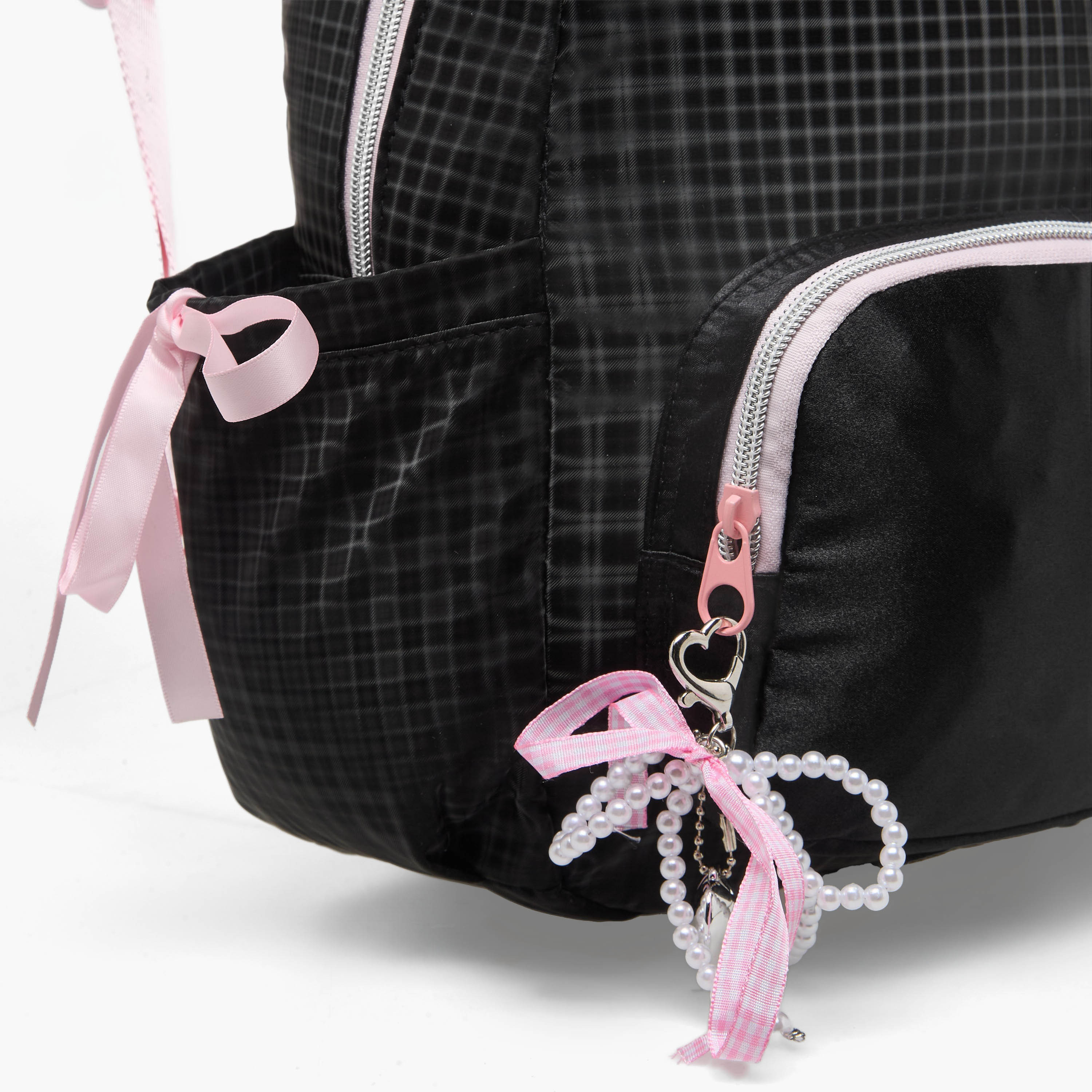 شنطة ظهر كاروهات للبنات بأحزمة كتف قابلة للتعديل من آيكون-school-bagsandbackpacks-backpacks-image-2