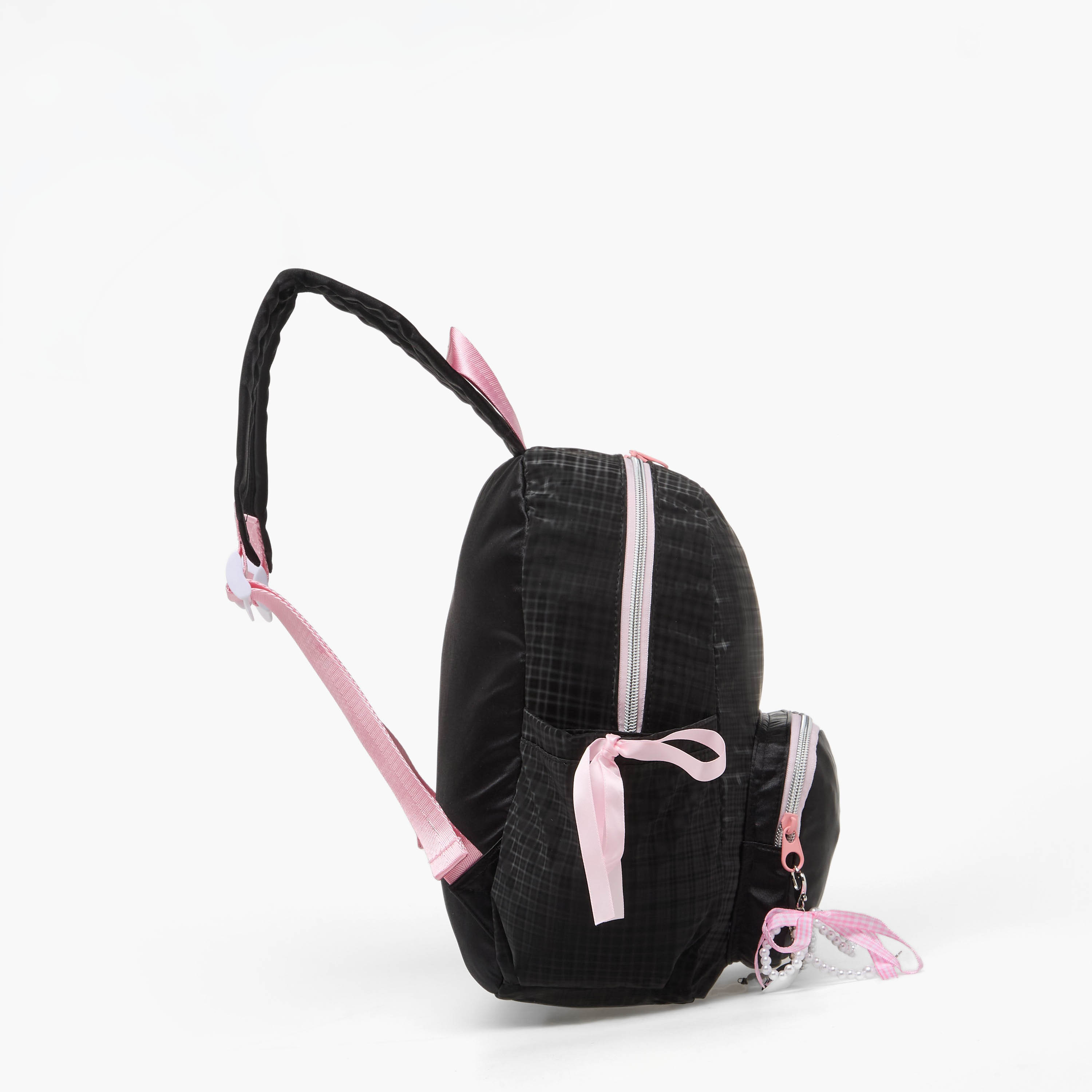 شنطة ظهر كاروهات للبنات بأحزمة كتف قابلة للتعديل من آيكون-school-bagsandbackpacks-backpacks-image-6