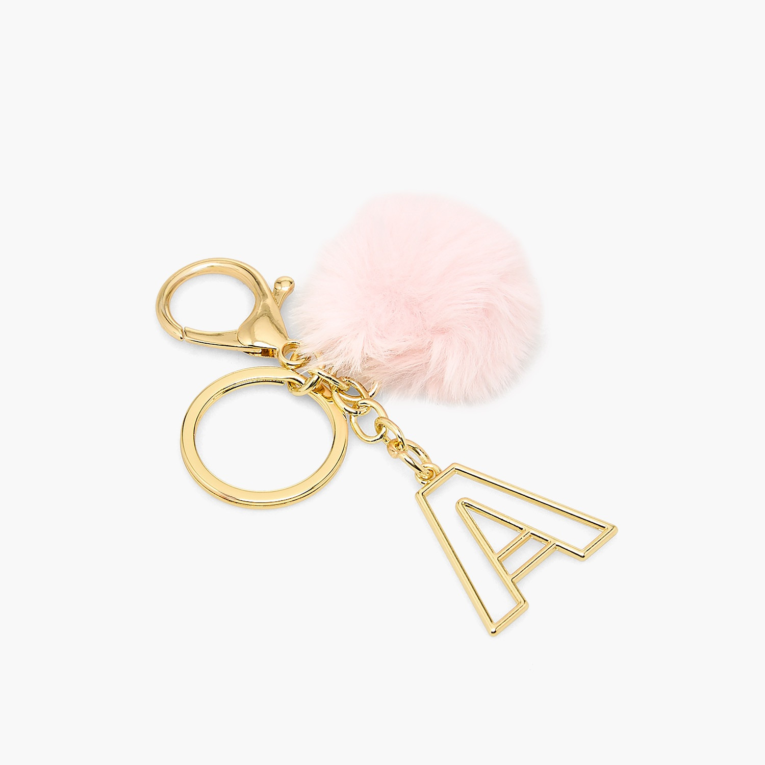 Keychain with Initial 'A' Charm-girls-accessories-keyringsandbagcharms-image-2