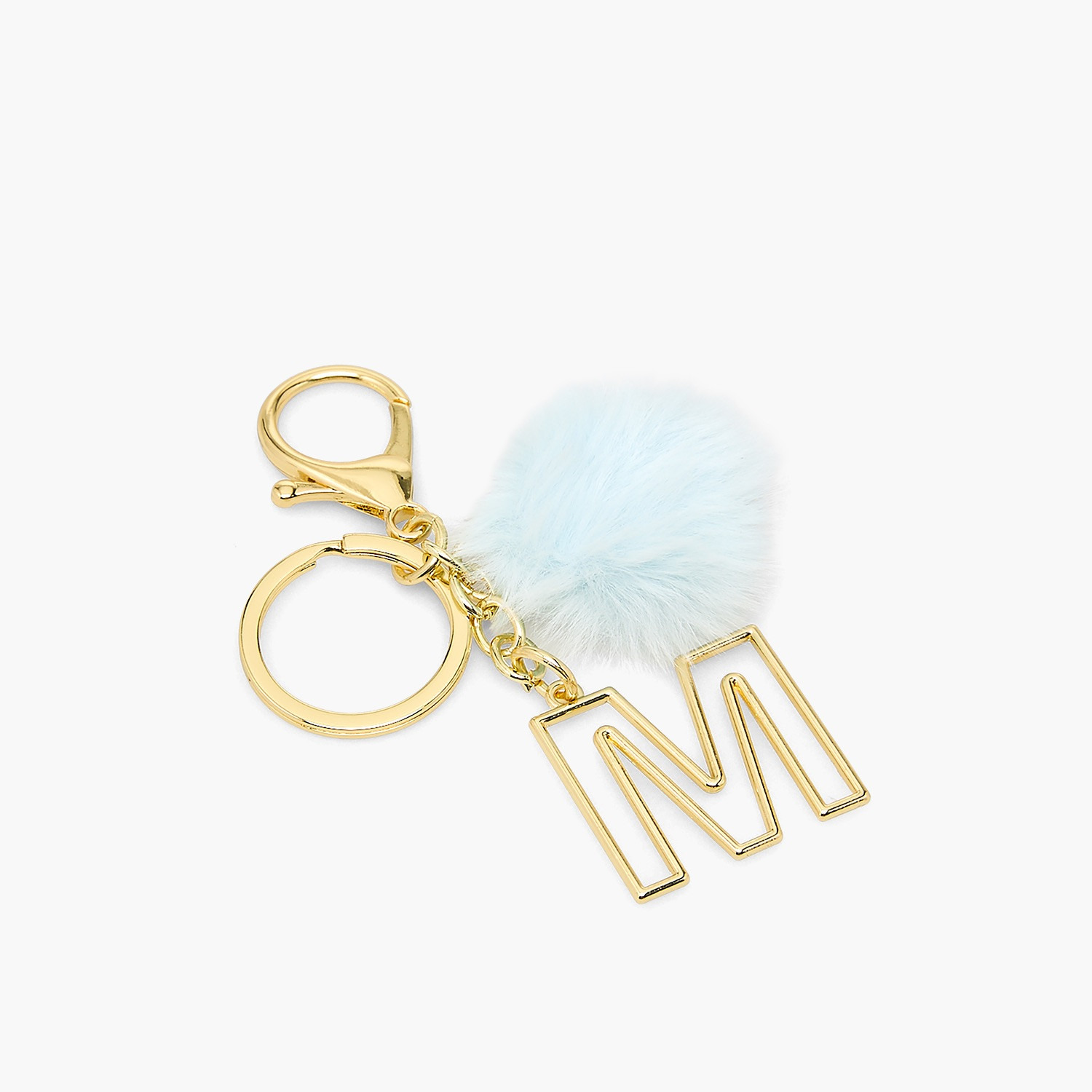 Keychain with Initial 'M' Charm-girls-accessories-keyringsandbagcharms-image-2
