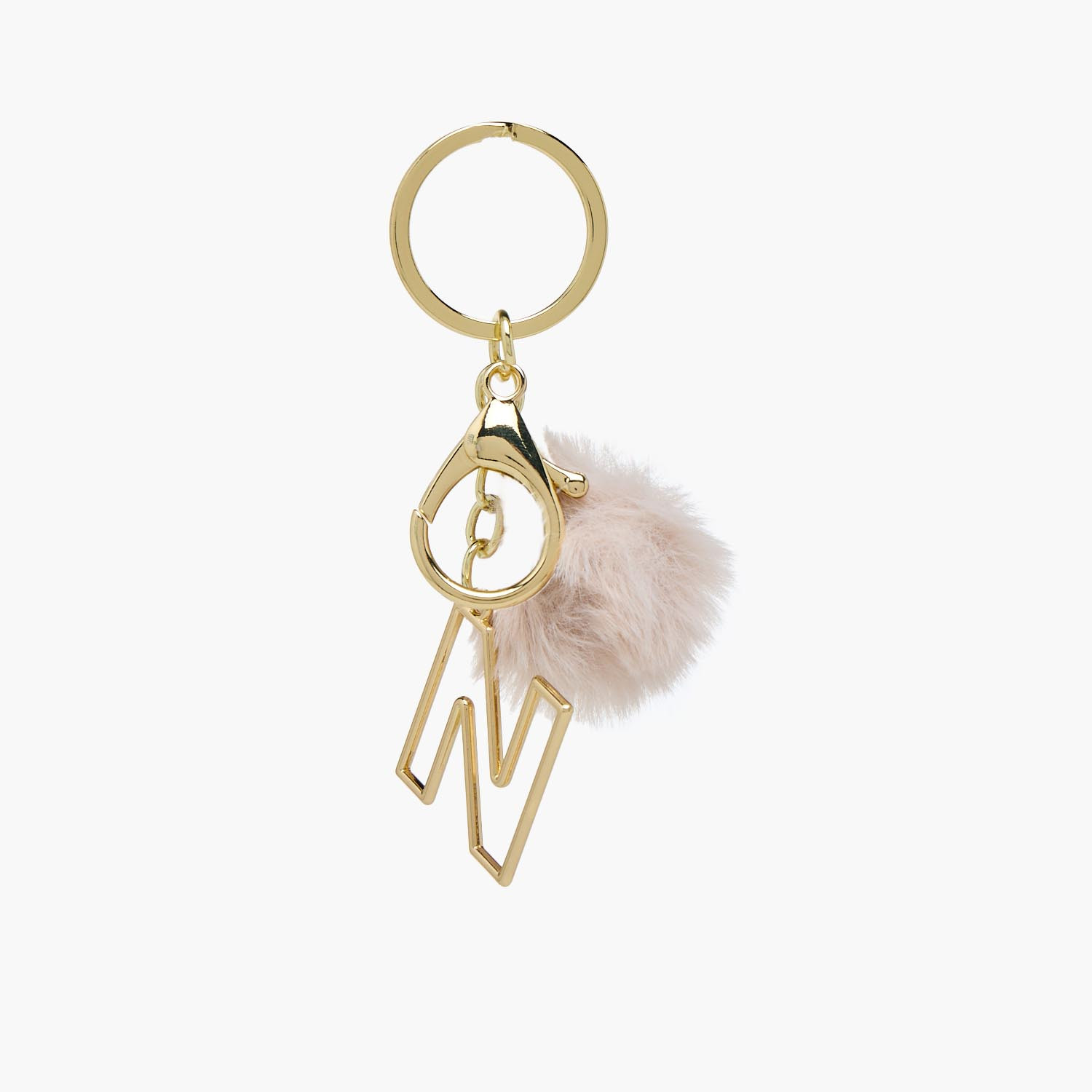 سلسلة مفاتيح بحرف N وزينة بوم بوم-girls-accessories-keyringsandbagcharms-image-1