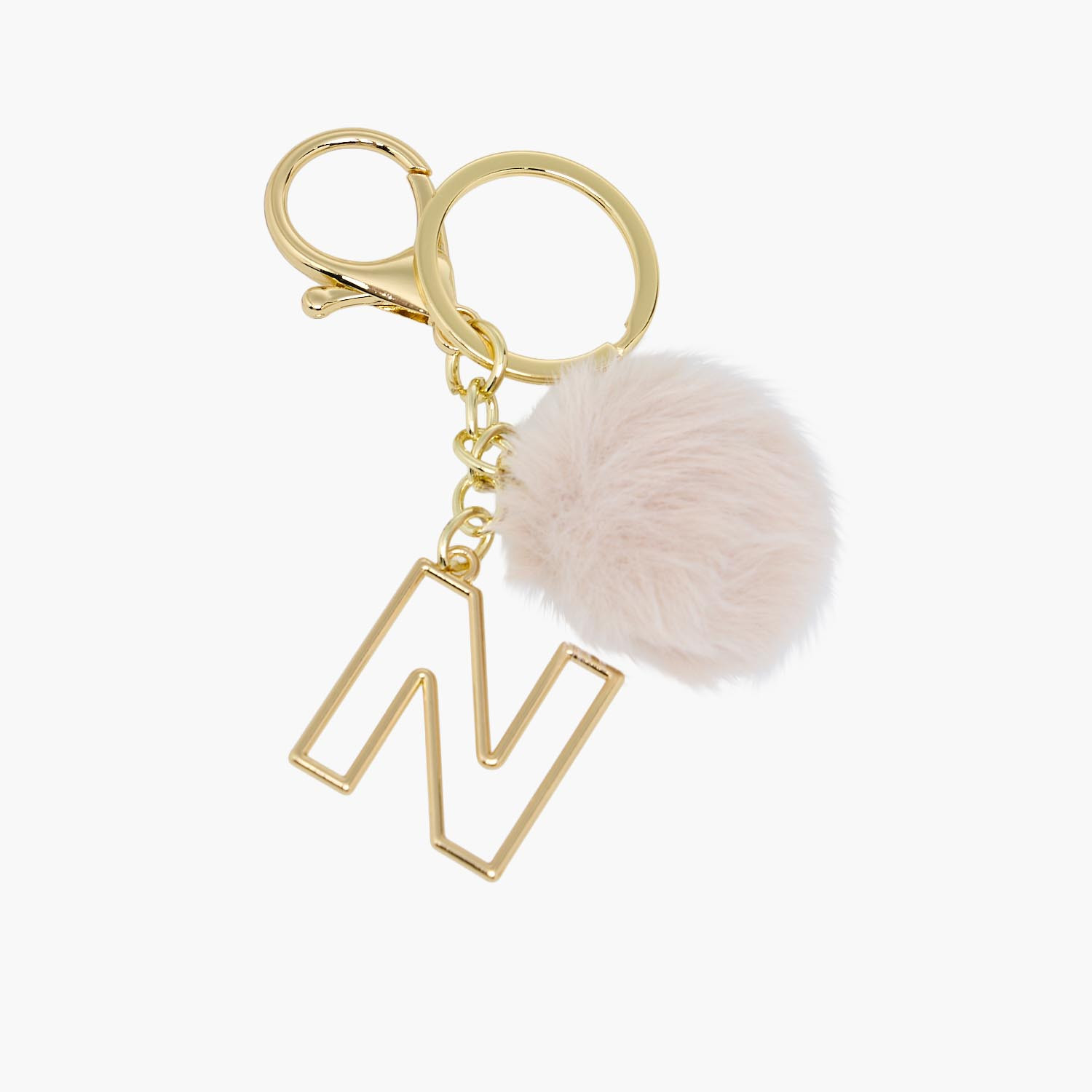 سلسلة مفاتيح بحرف N وزينة بوم بوم-girls-accessories-keyringsandbagcharms-image-2