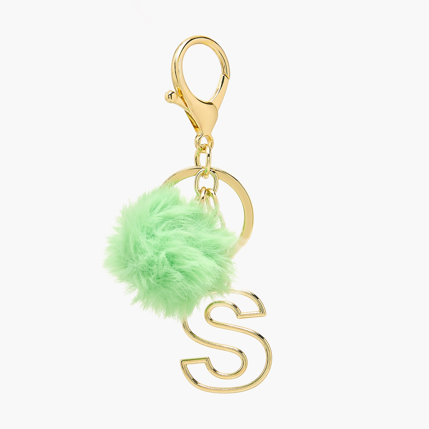 Keychain with Initial 'S Charm-girls-accessories-keyringsandbagcharms-image-1
