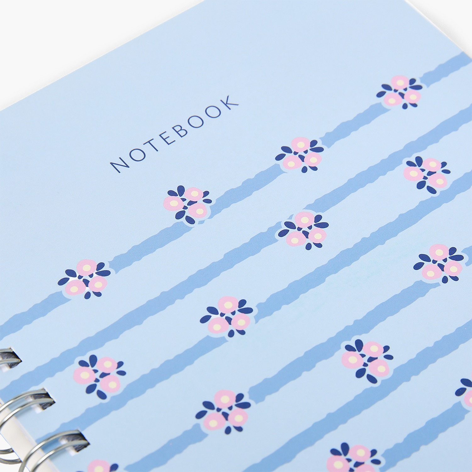 Floral Print Notebook with Spiral Binding-school-stationery-notebooks-image-3