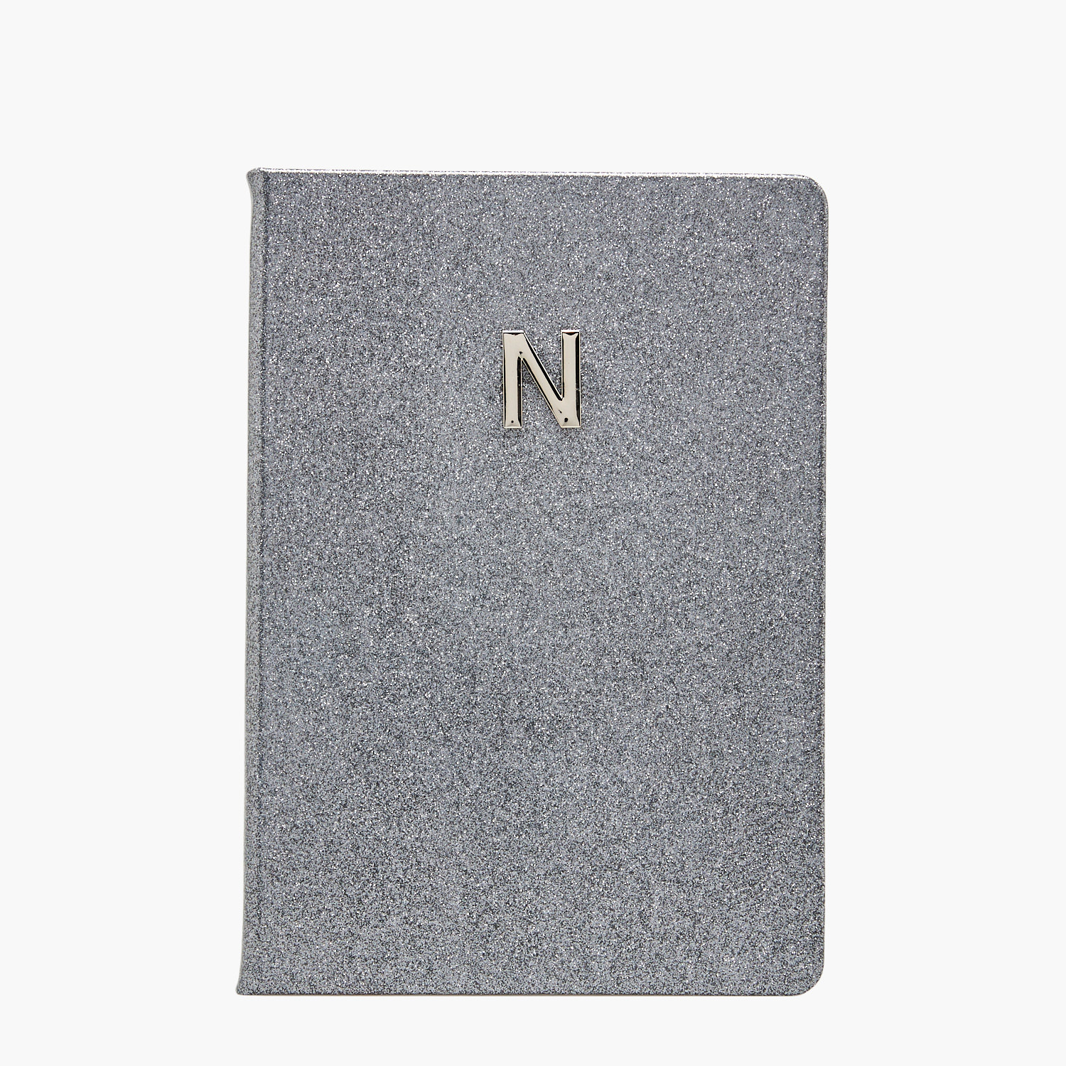 Initial N Glitter Design Hardcover Notebook-school-stationery-notebooks-image-1