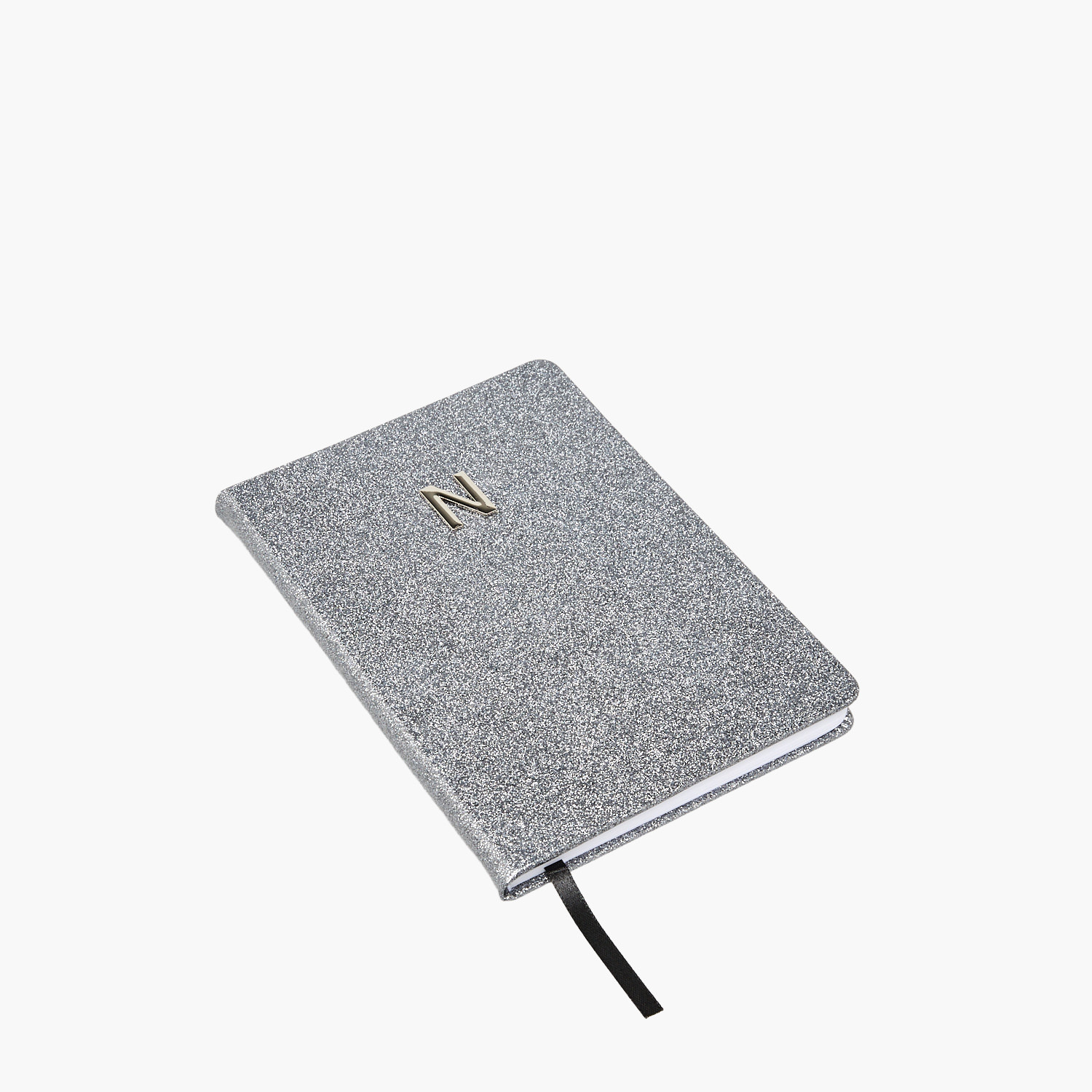 Initial N Glitter Design Hardcover Notebook-school-stationery-notebooks-image-2