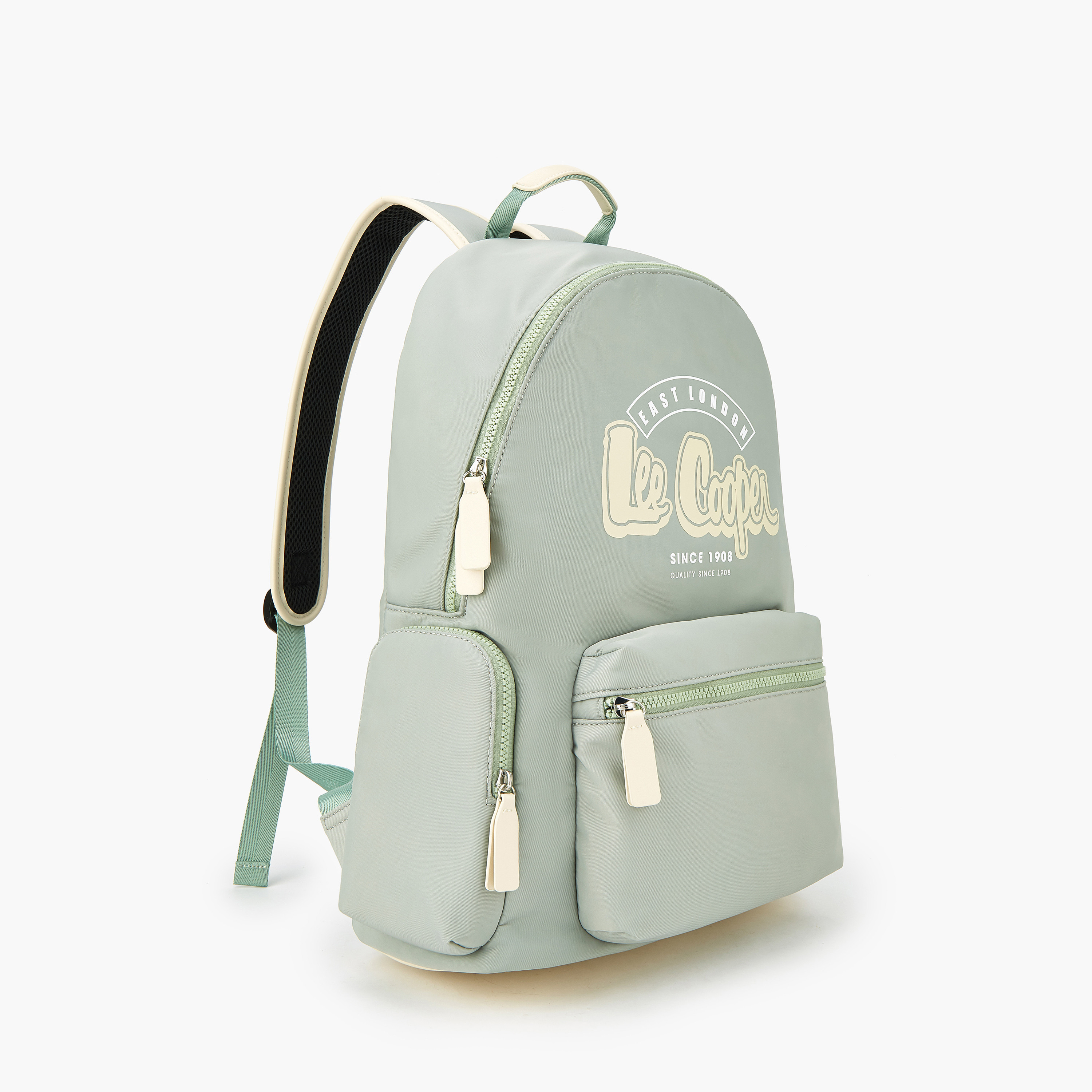 Lee Cooper Logo Print Polyester Backpack with Adjustable Straps-women-bagsandwallets-backpacks-image-2