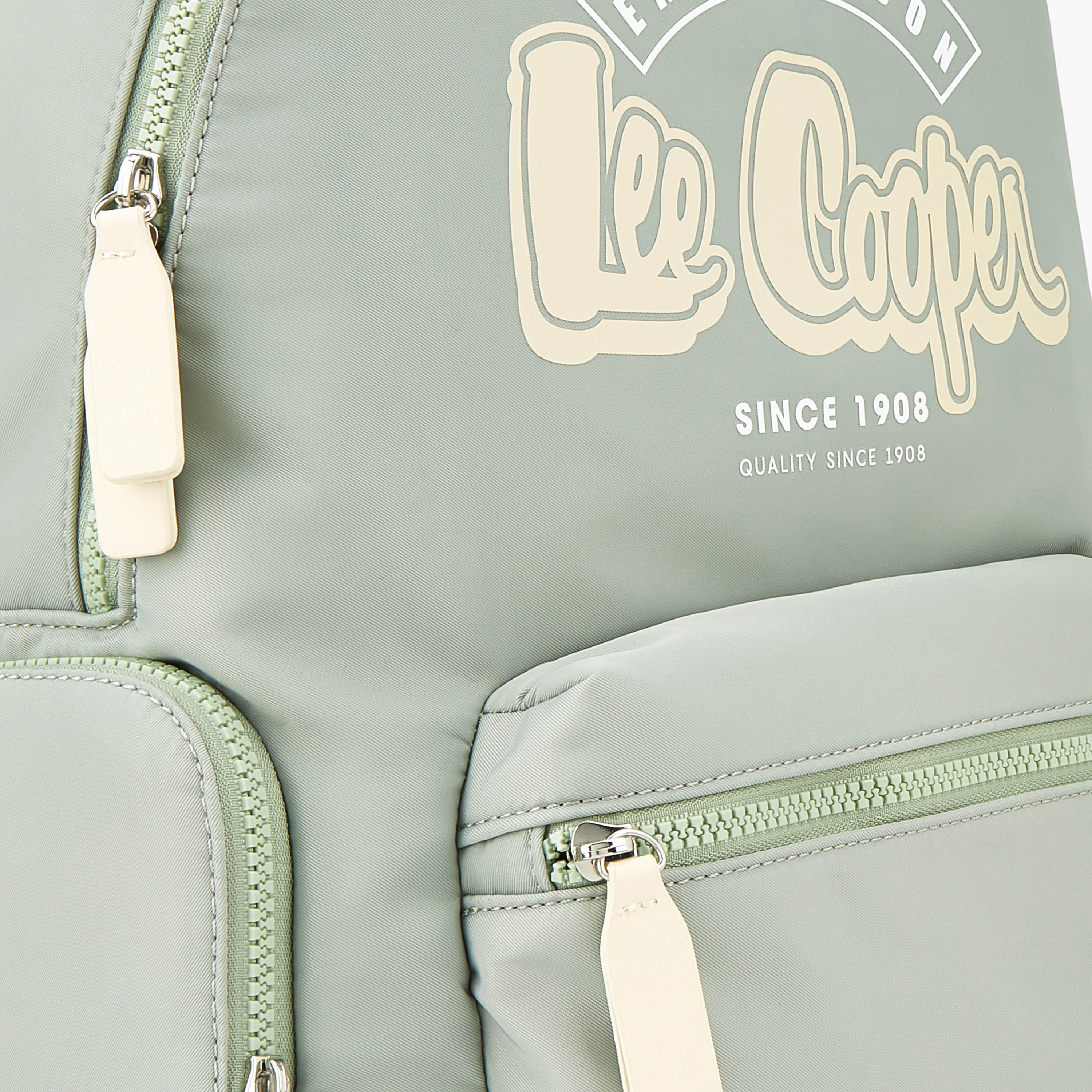 Lee Cooper Logo Print Polyester Backpack with Adjustable Straps-women-bagsandwallets-backpacks-image-3
