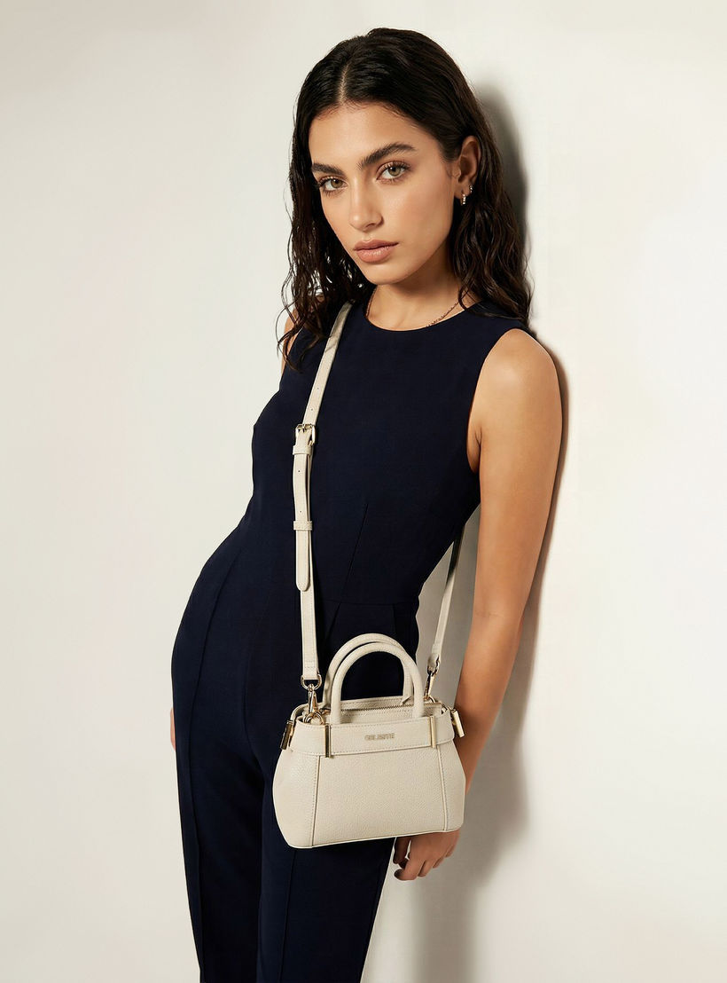 Celeste Textured Satchel Bag with Detachable Strap-women-bagsandwallets-handbags-image-1