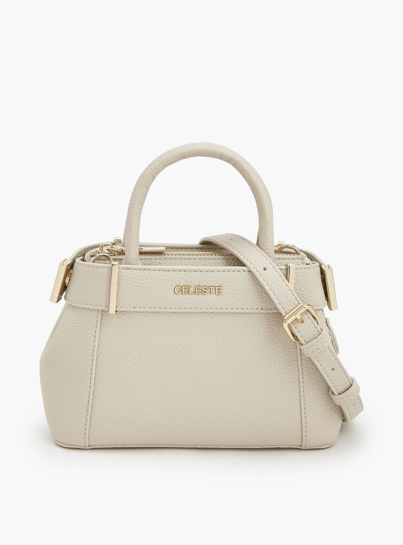 Celeste Textured Satchel Bag with Detachable Strap-women-bagsandwallets-handbags-image-2