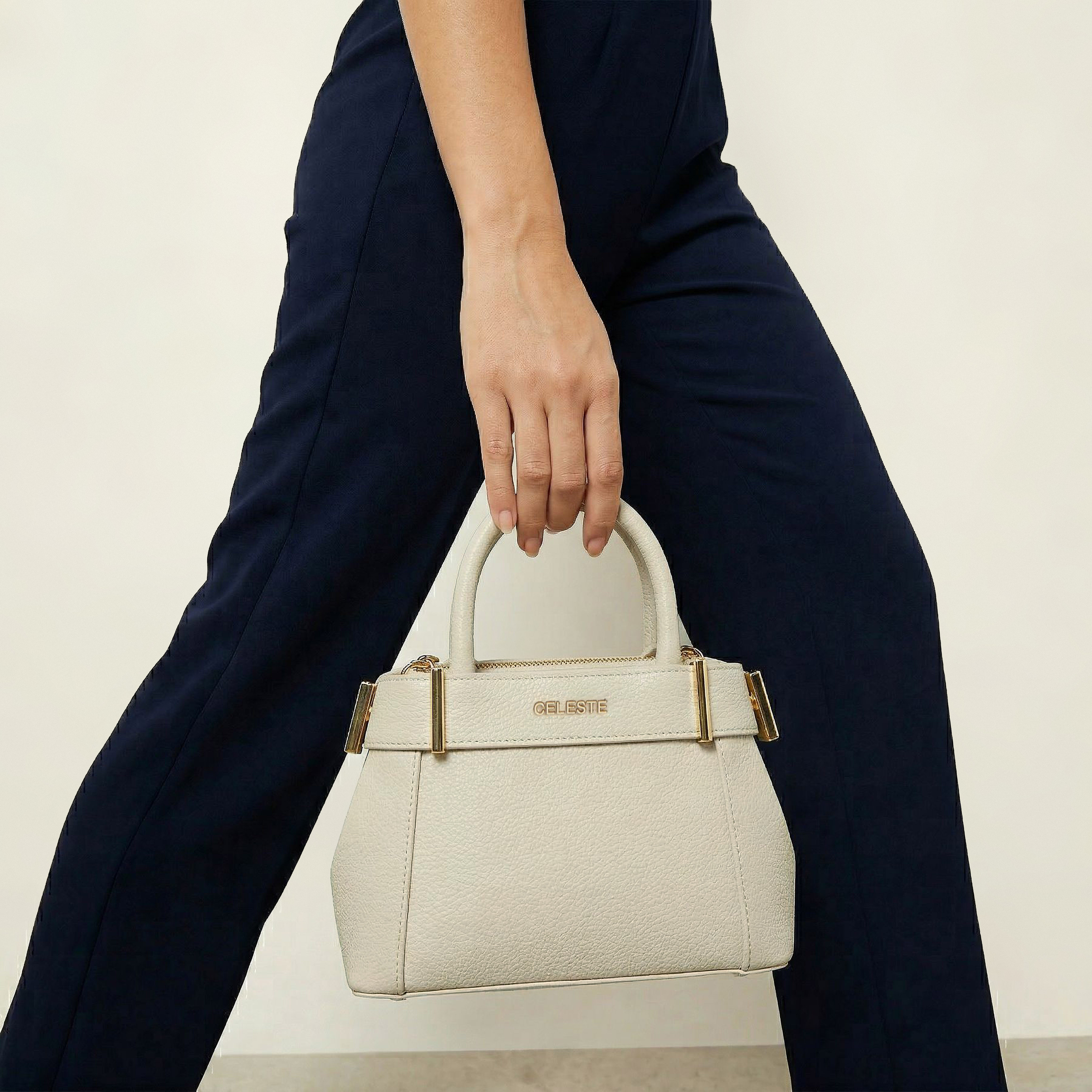 Celeste Textured Satchel Bag with Detachable Strap-women-bagsandwallets-handbags-image-8