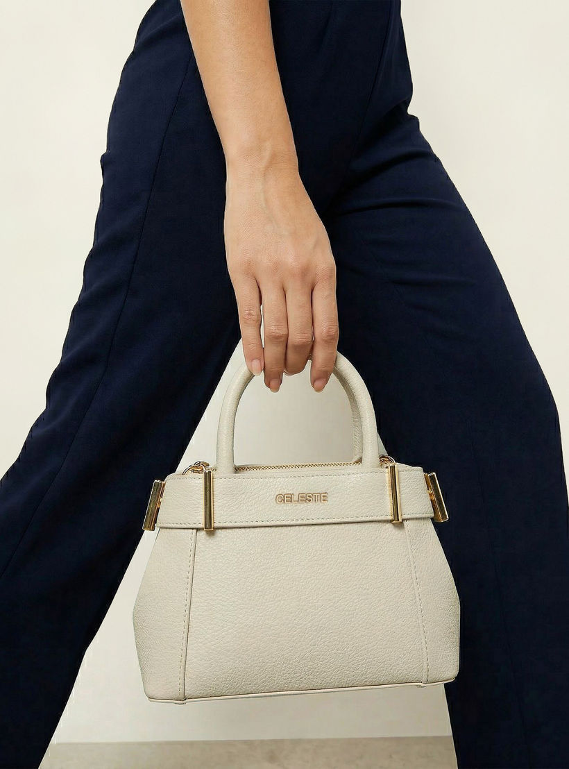 Celeste Textured Satchel Bag with Detachable Strap-women-bagsandwallets-handbags-image-8
