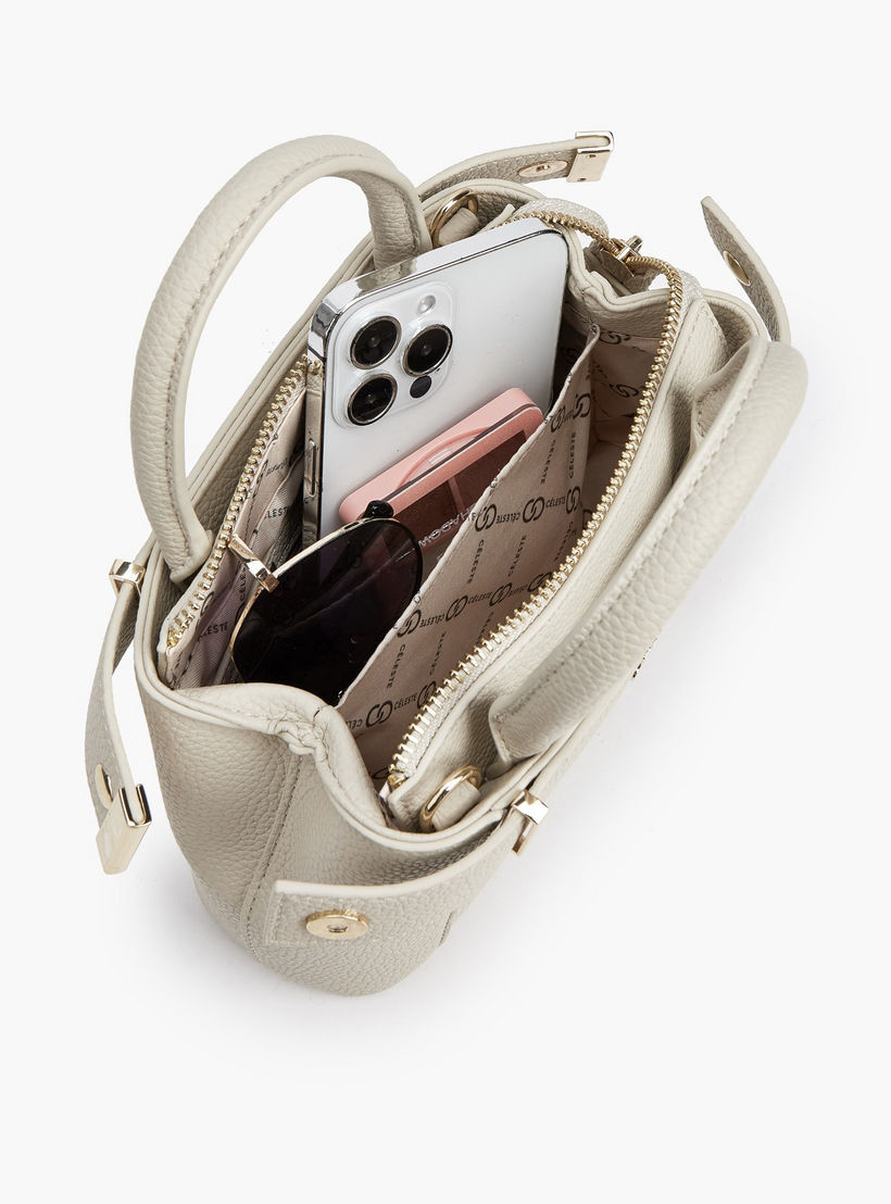 Celeste Textured Satchel Bag with Detachable Strap-women-bagsandwallets-handbags-image-9