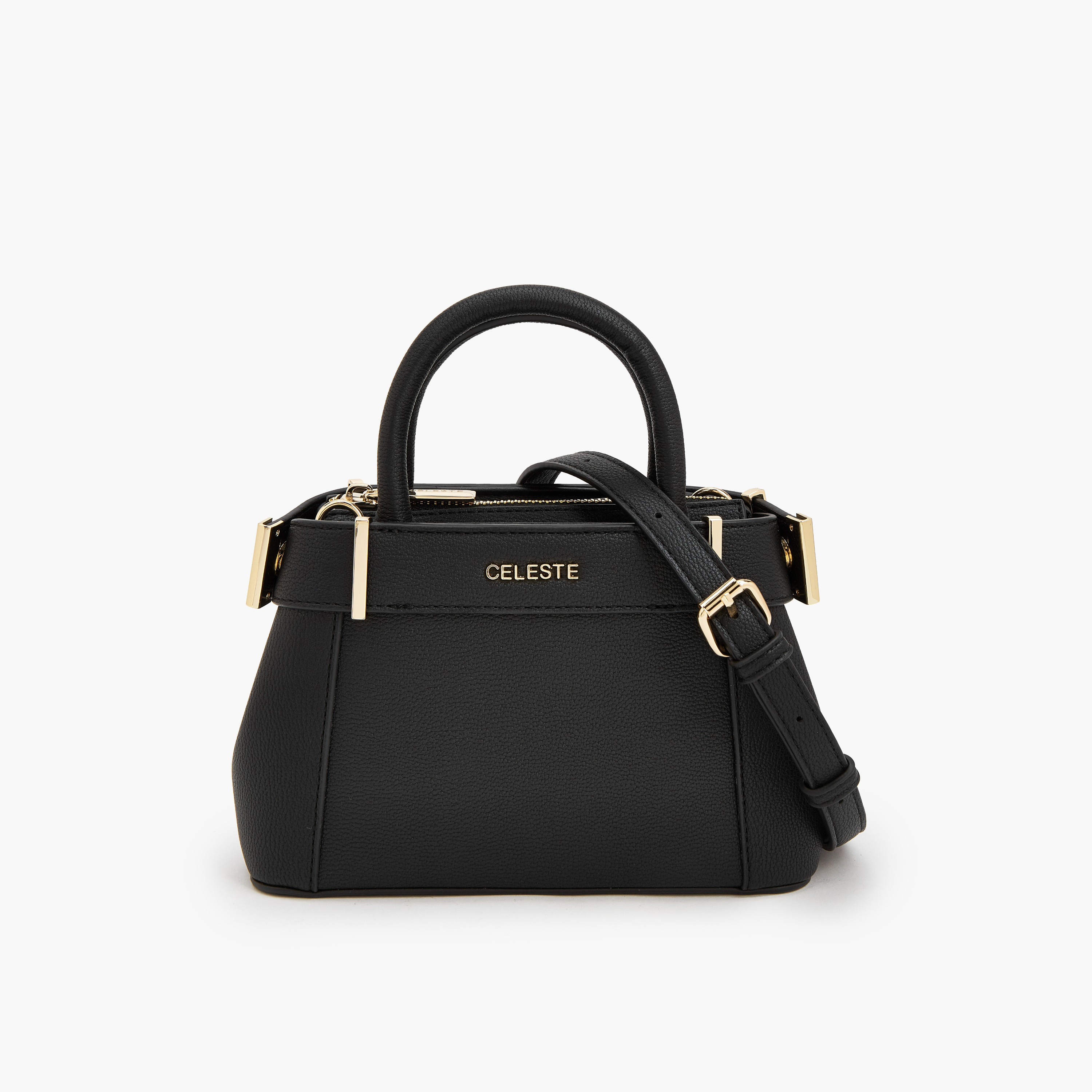 Celeste Textured Satchel Bag with Detachable Strap-women-bagsandwallets-handbags-image-1