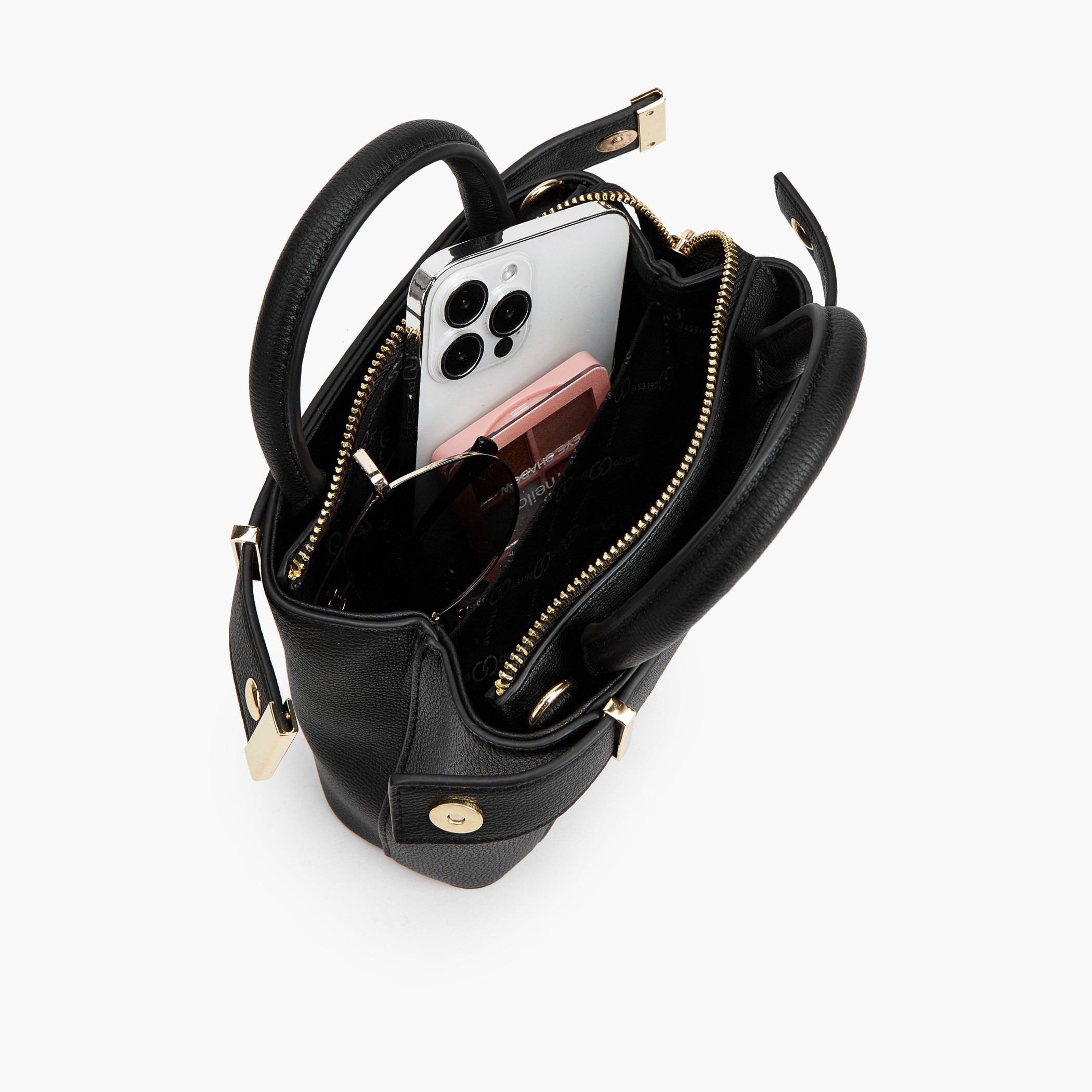 Celeste Textured Satchel Bag with Detachable Strap-women-bagsandwallets-handbags-image-9