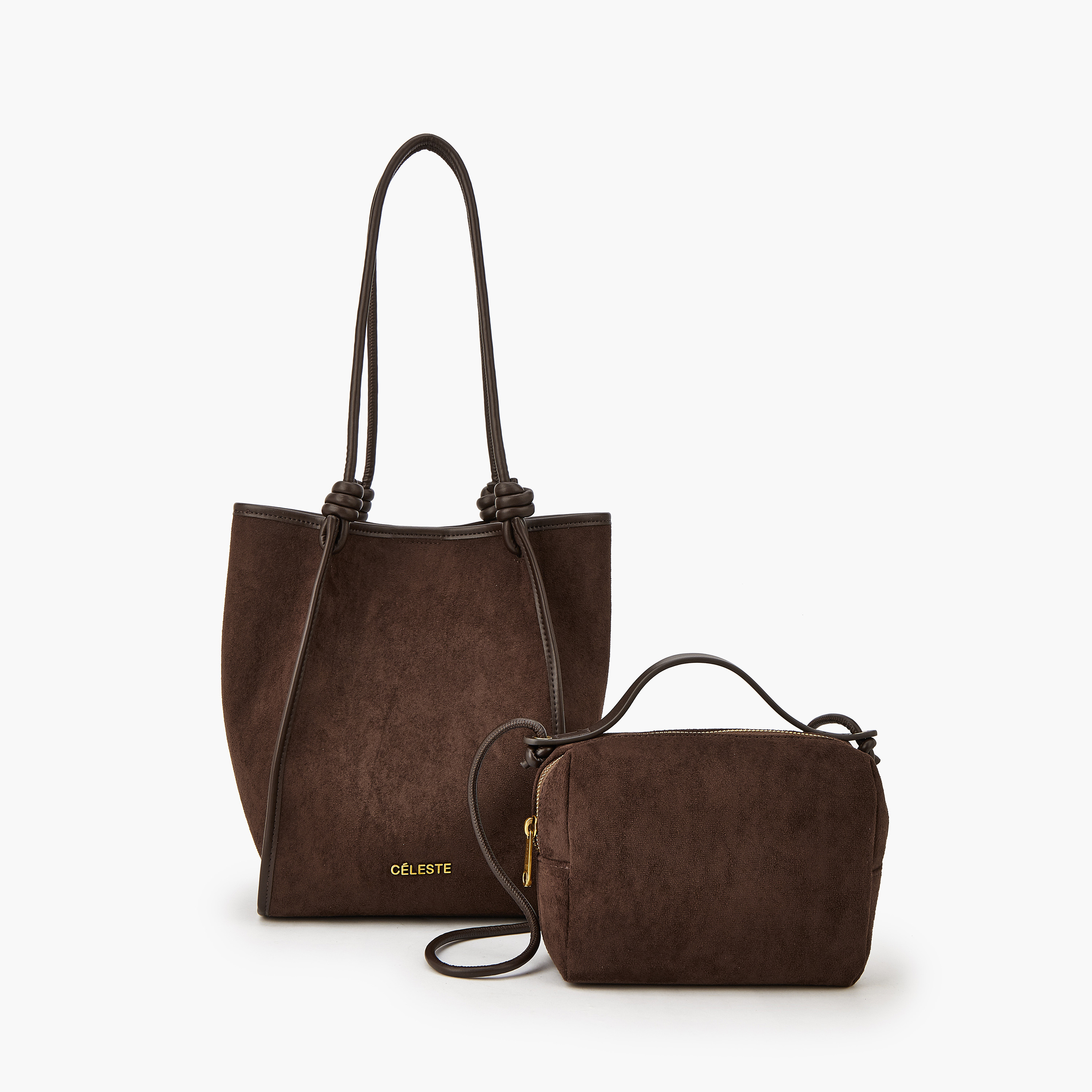 Celeste Textured Tote Bag with Crossbody Bag-women-bagsandwallets-handbags-image-1