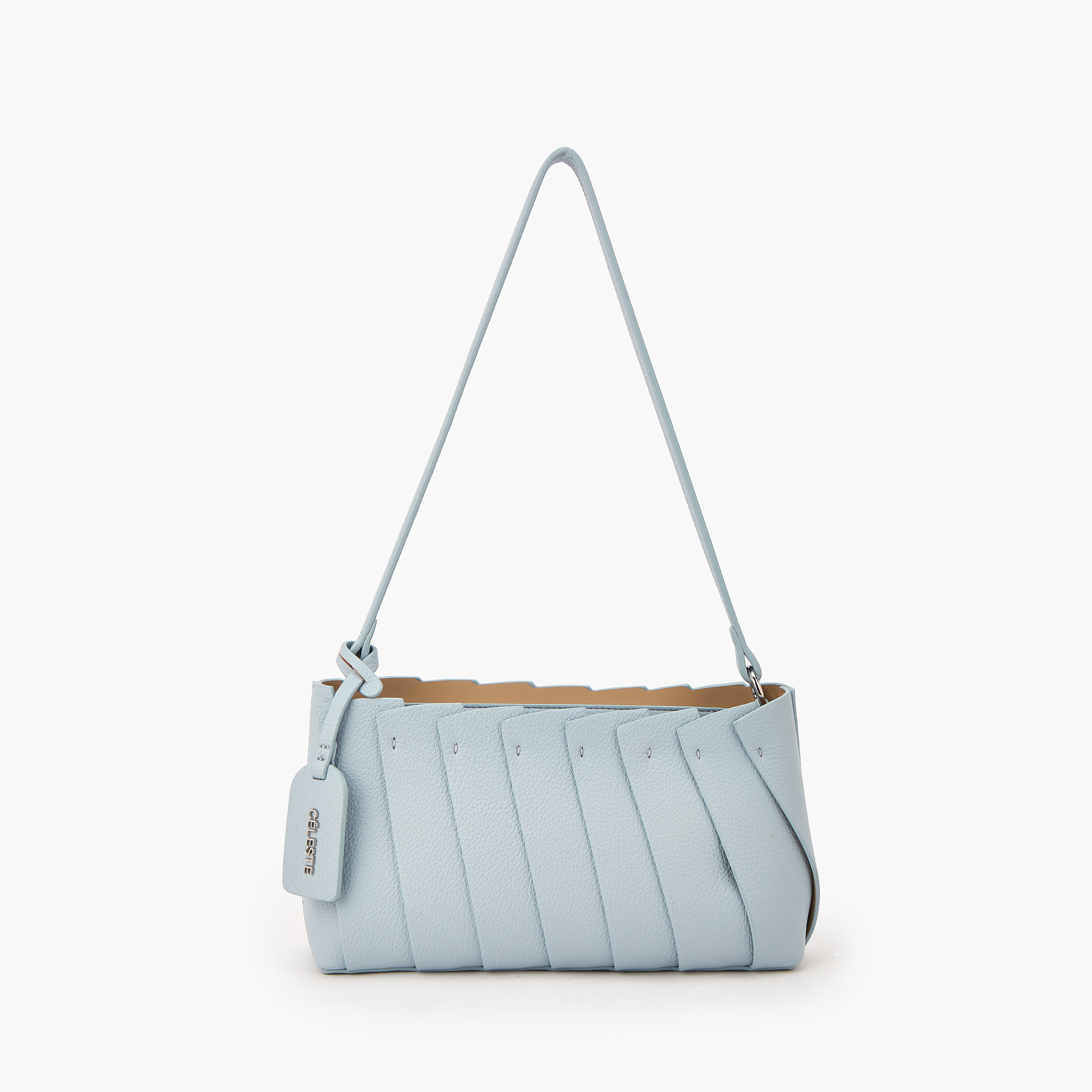 Celeste Textured Shoulder Bag with Strap Handle-women-bagsandwallets-handbags-image-1