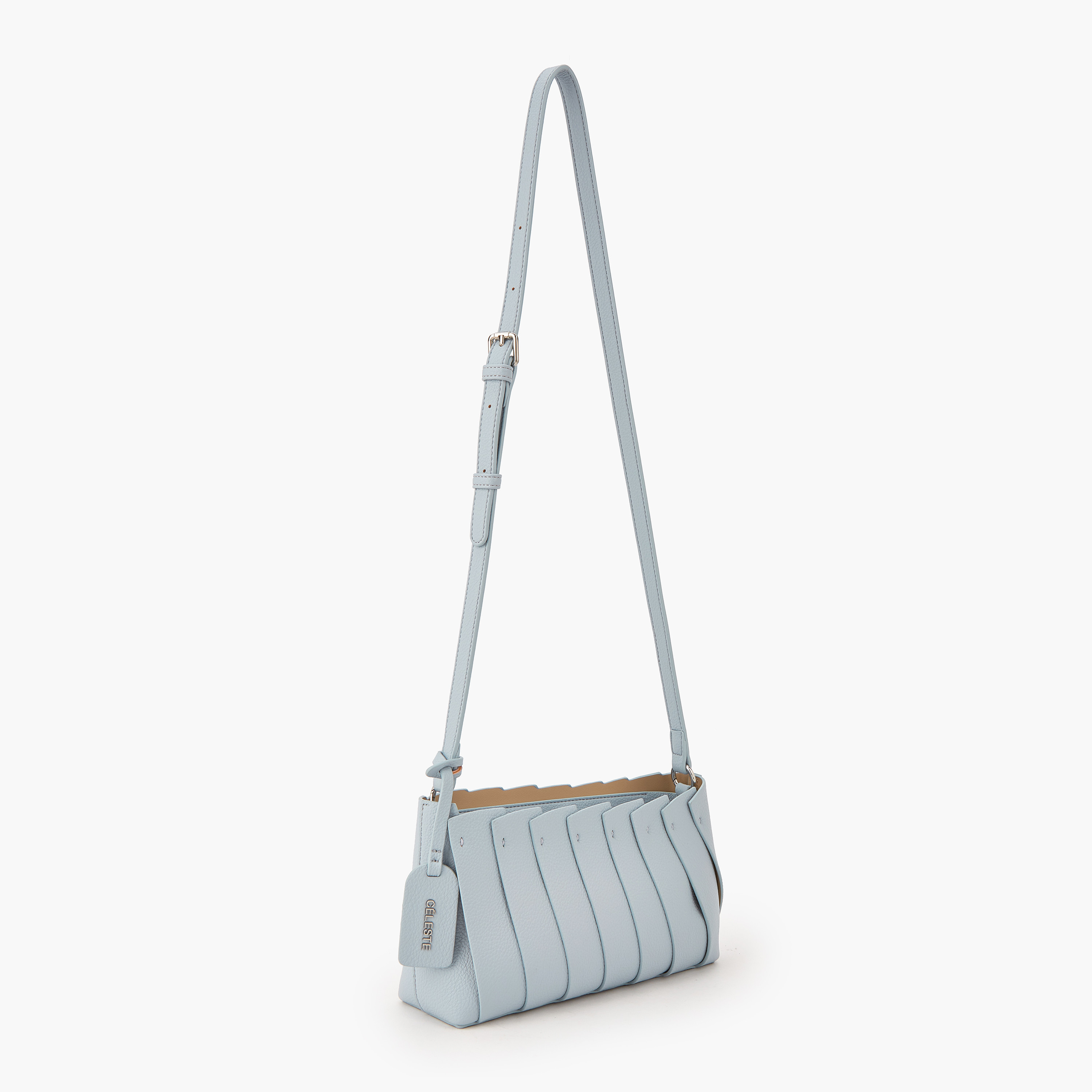 Celeste Textured Shoulder Bag with Strap Handle-women-bagsandwallets-handbags-image-2