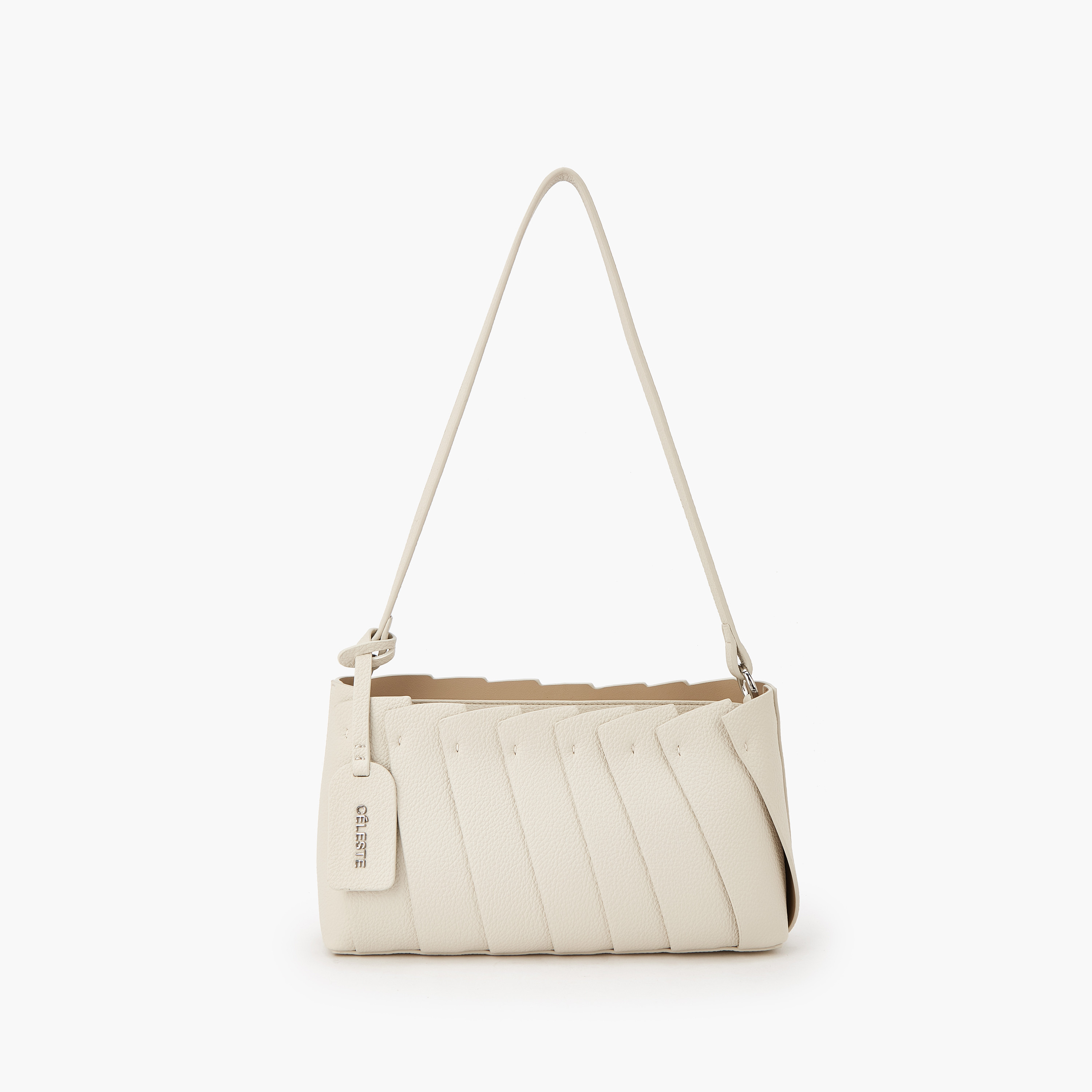 Celeste Textured Shoulder Bag with Strap Handle-women-bagsandwallets-handbags-image-1