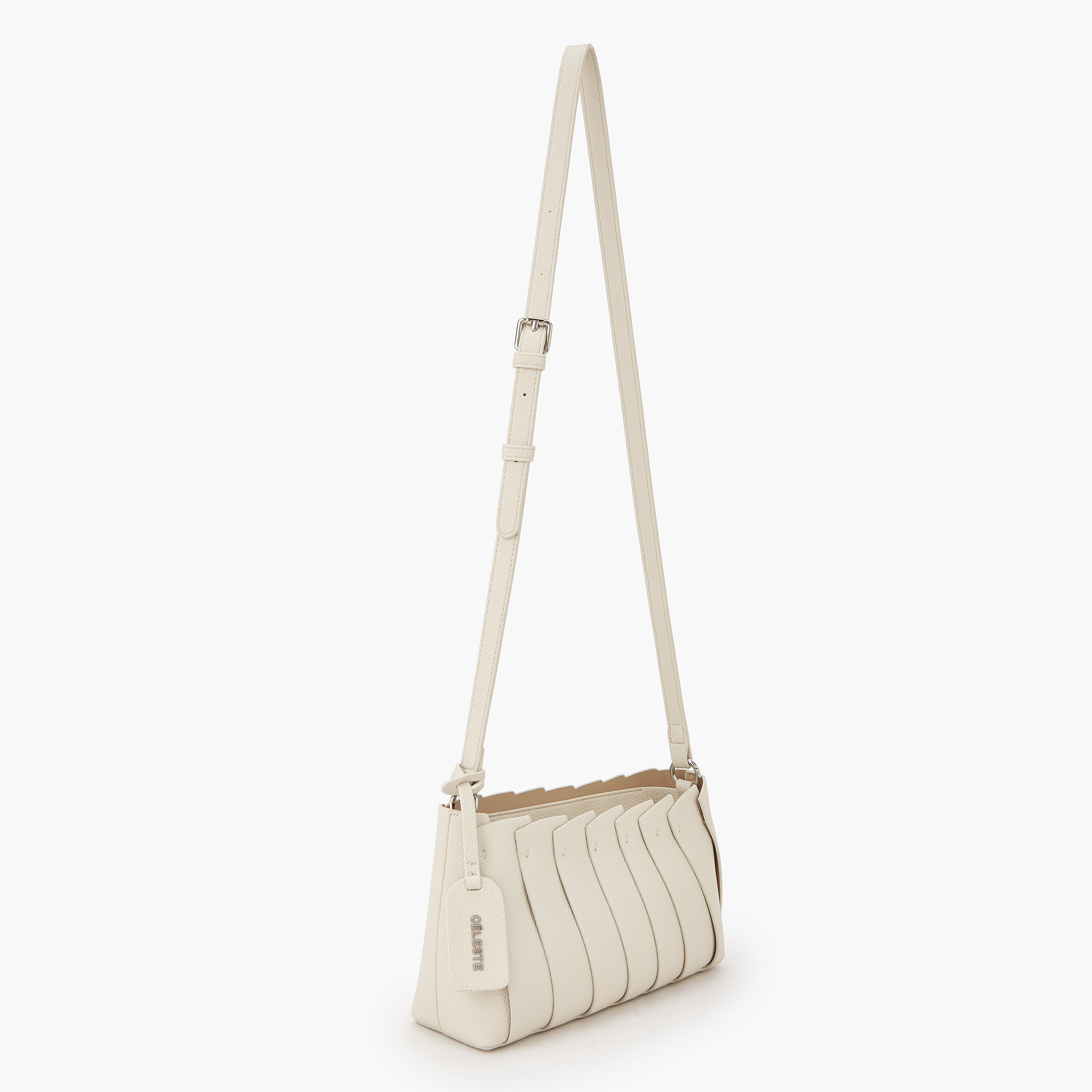 Celeste Textured Shoulder Bag with Strap Handle-women-bagsandwallets-handbags-image-2