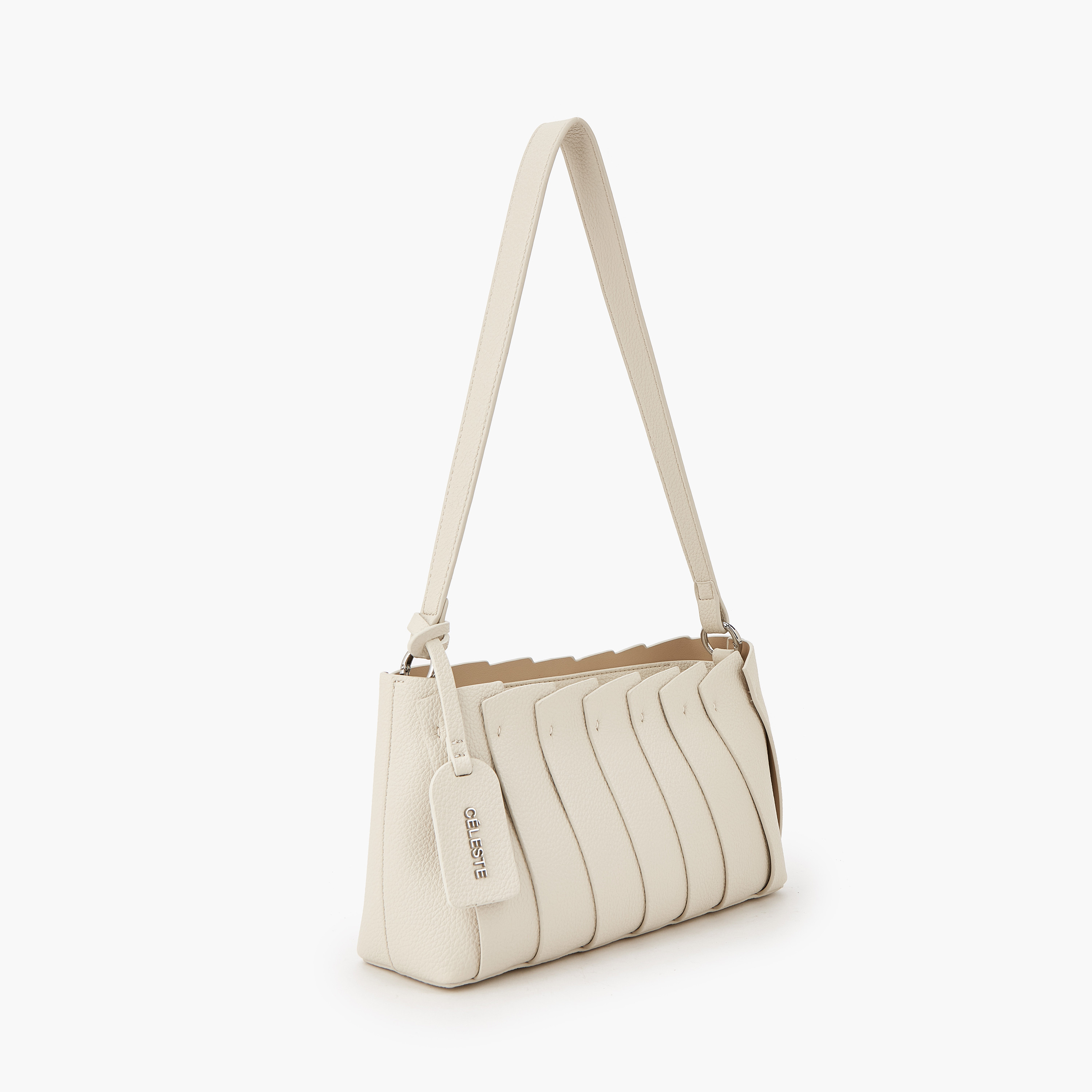Celeste Textured Shoulder Bag with Strap Handle-women-bagsandwallets-handbags-image-3