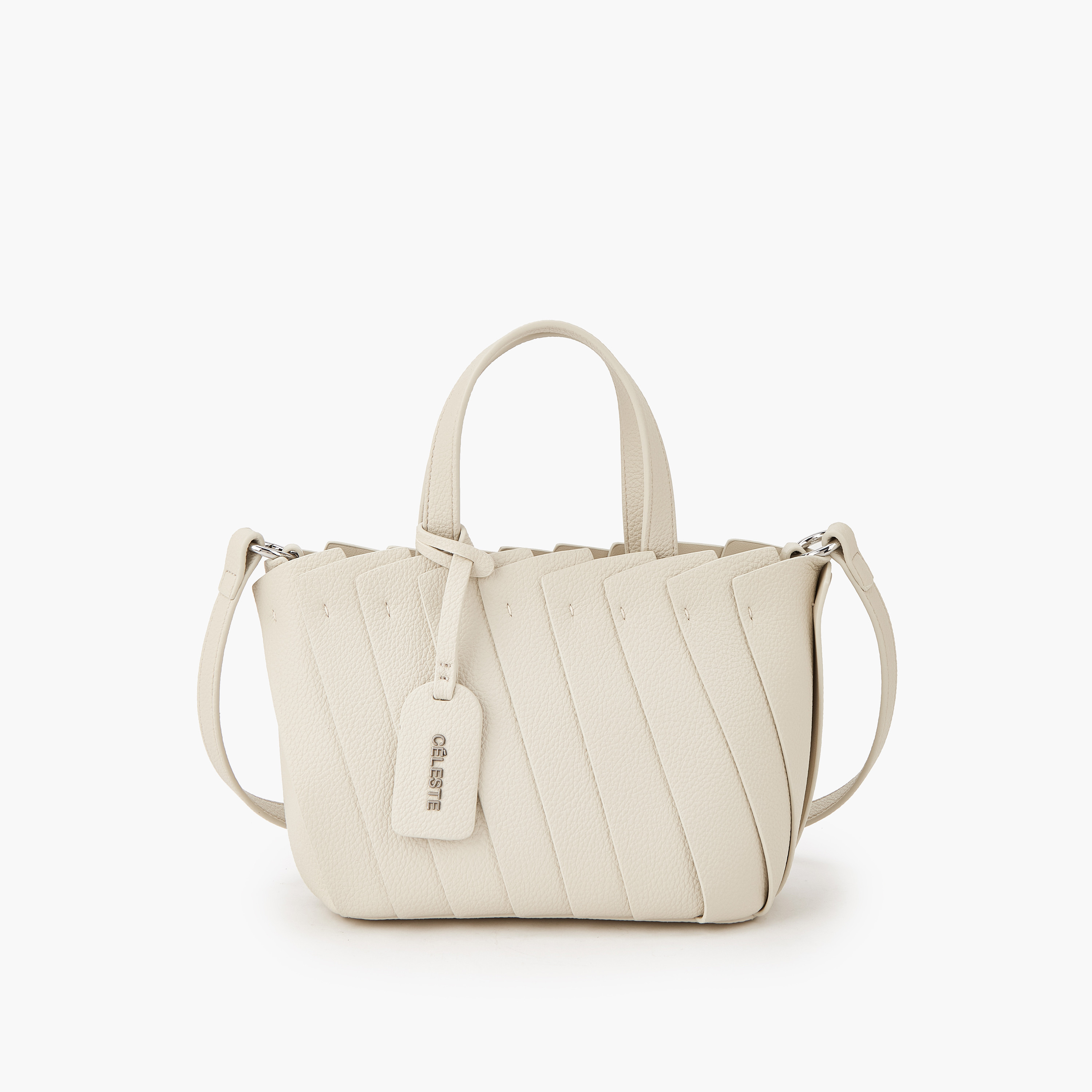 Celeste Textured Tote Bag with Adjustable Strap-women-bagsandwallets-handbags-image-1