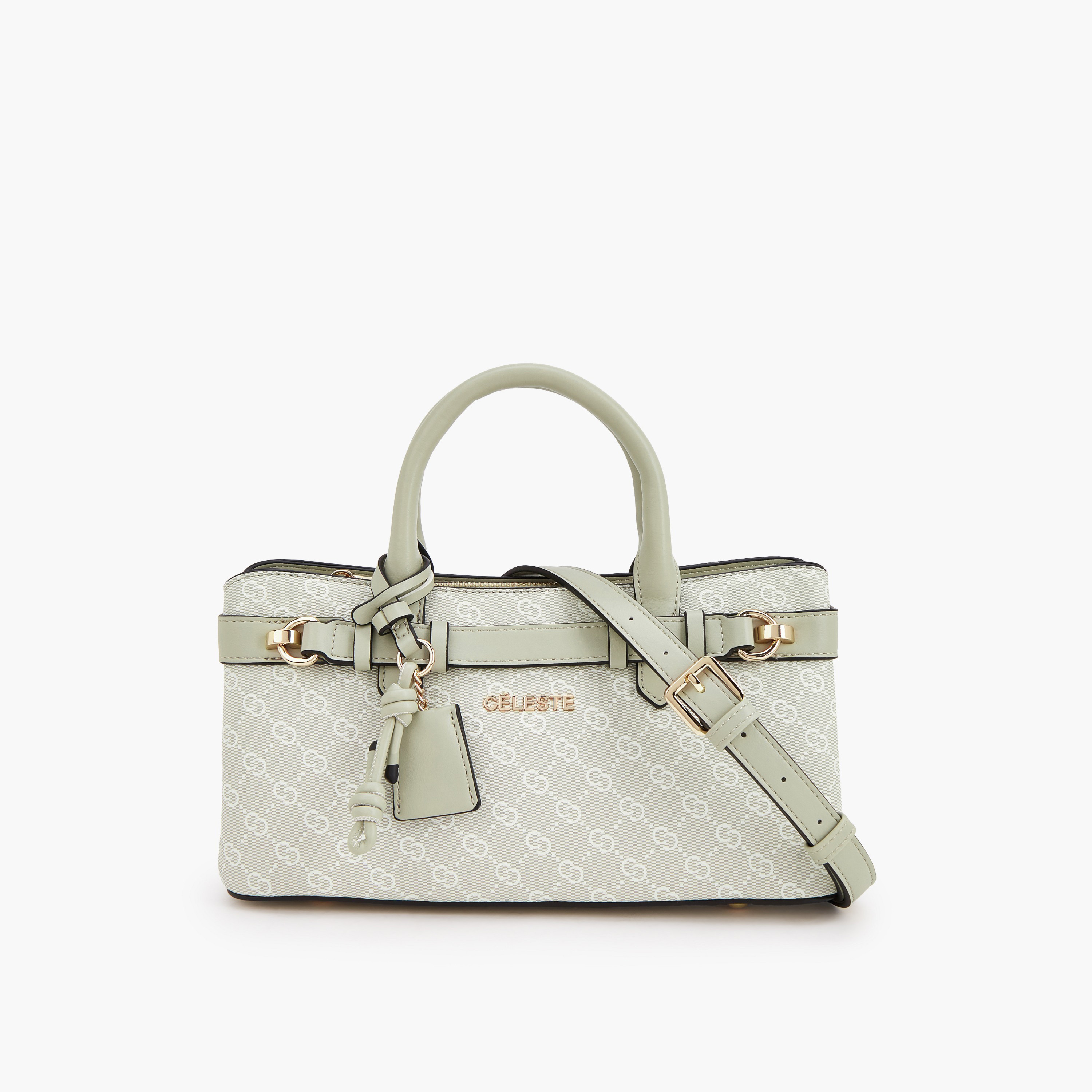 Celeste Monogram Print Tote Bag with Detachable Strap-women-bagsandwallets-handbags-image-1