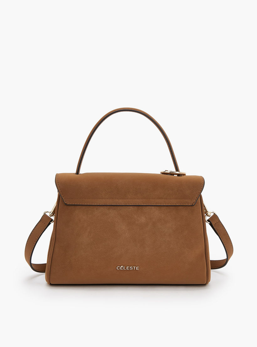 شنطة ساتشيل بدلاية شراشيب ونقوش مونوجرام بارزة الملمس من سيليست-women-bagsandwallets-handbags-image-5