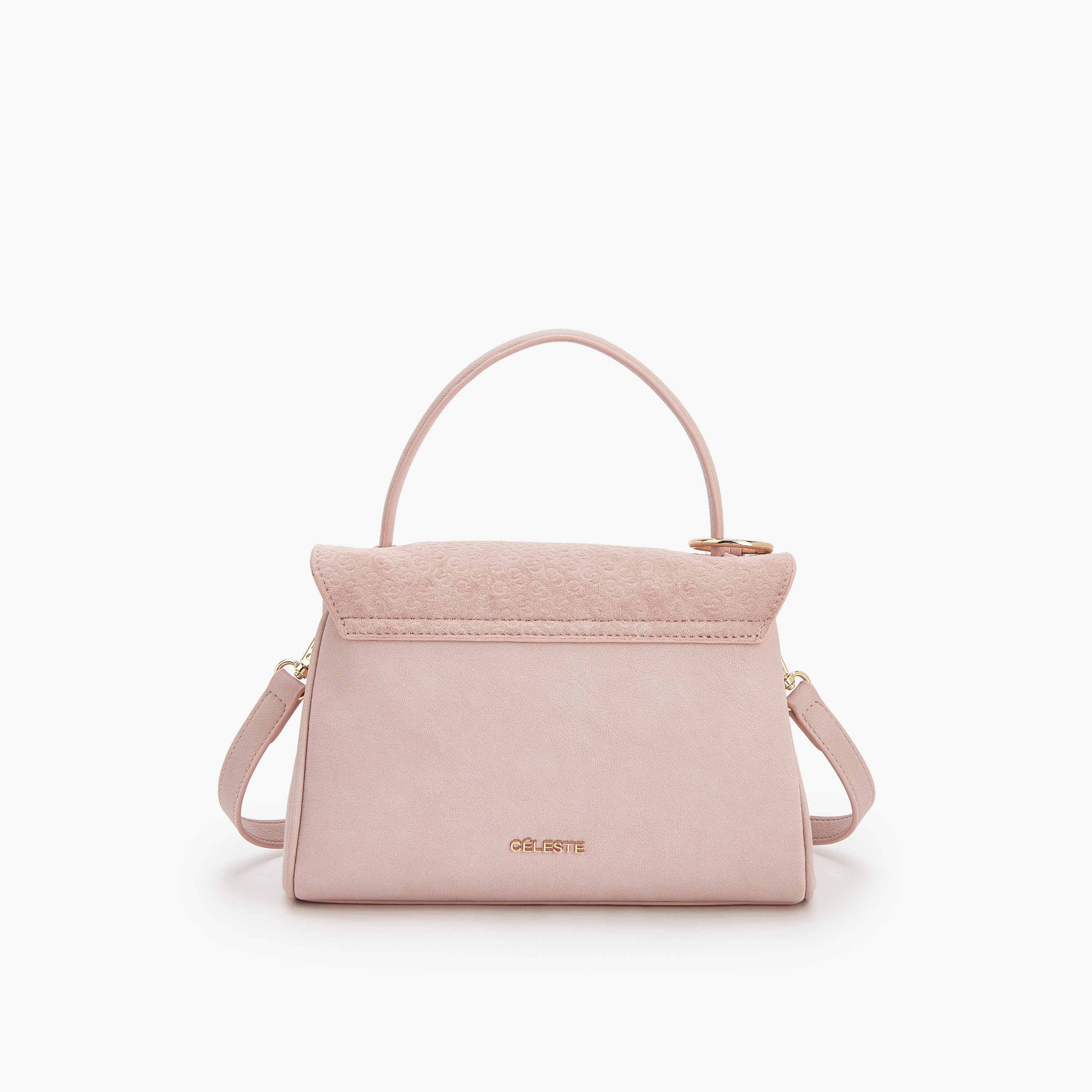 Celeste Monogram Textured Satchel Bag with Tassel Charm-women-bagsandwallets-handbags-image-5