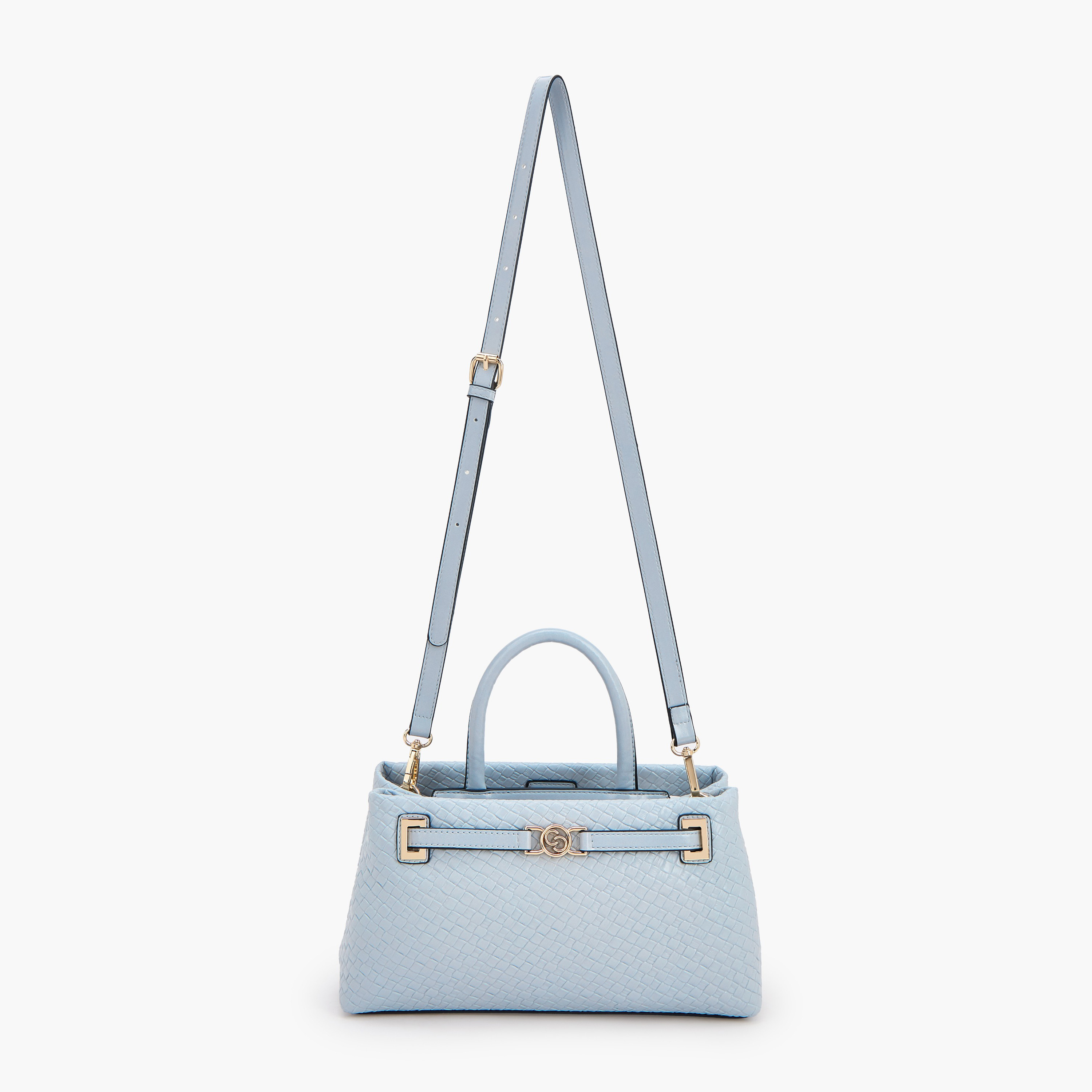 Celeste Textured Satchel Bag with Detachable Strap-women-bagsandwallets-handbags-image-2