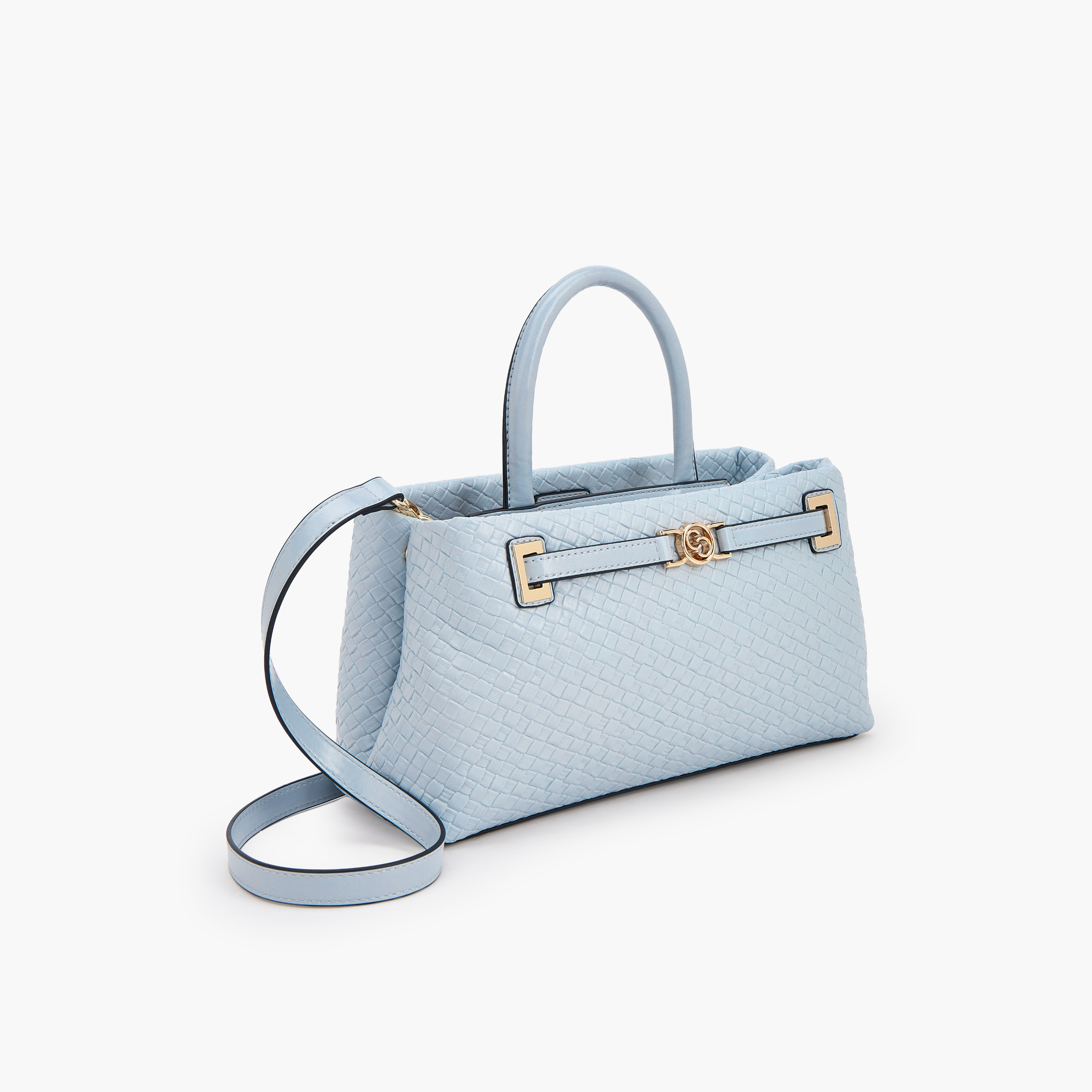 Celeste Textured Satchel Bag with Detachable Strap-women-bagsandwallets-handbags-image-3