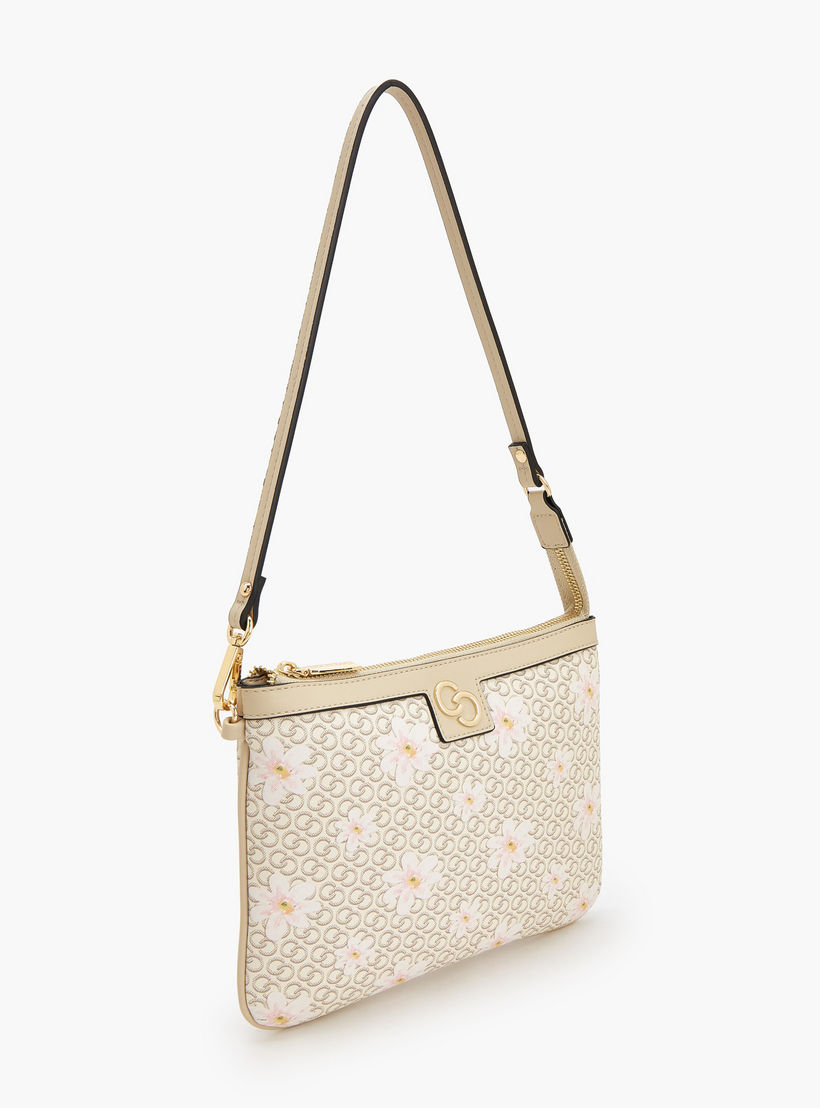 شنطة كتف بطبعات مونوجرام ومقبض حزام من سيليست-women-bagsandwallets-handbags-image-2