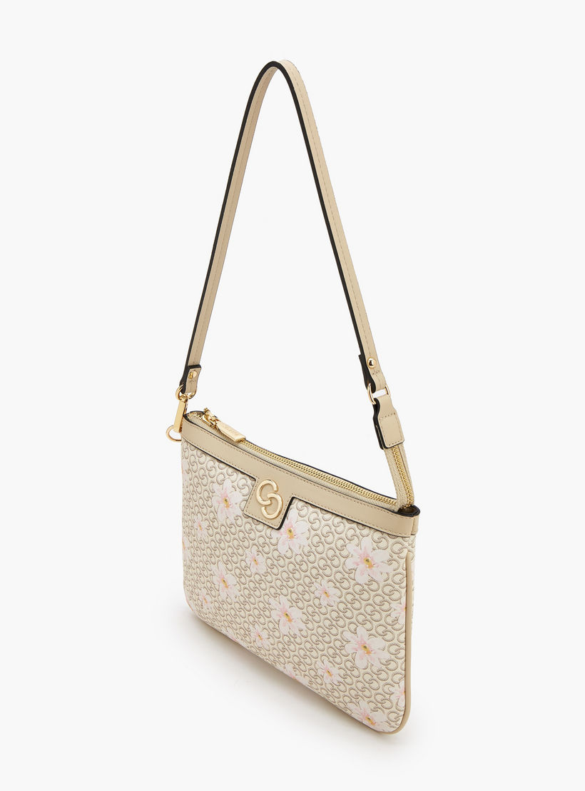 شنطة كتف بطبعات مونوجرام ومقبض حزام من سيليست-women-bagsandwallets-handbags-image-4