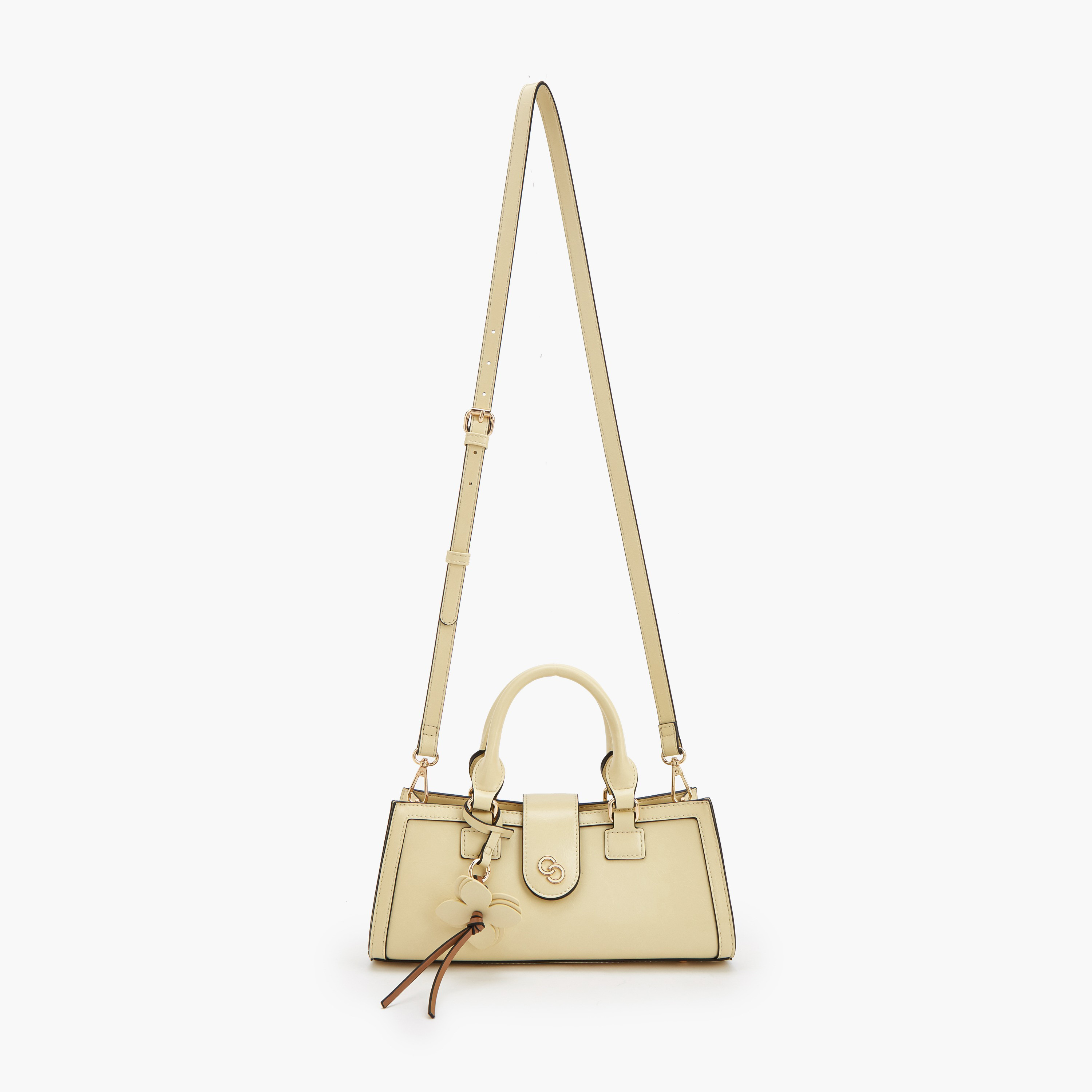 Celeste Solid Tote Bag with Floral Charm-women-bagsandwallets-handbags-image-2