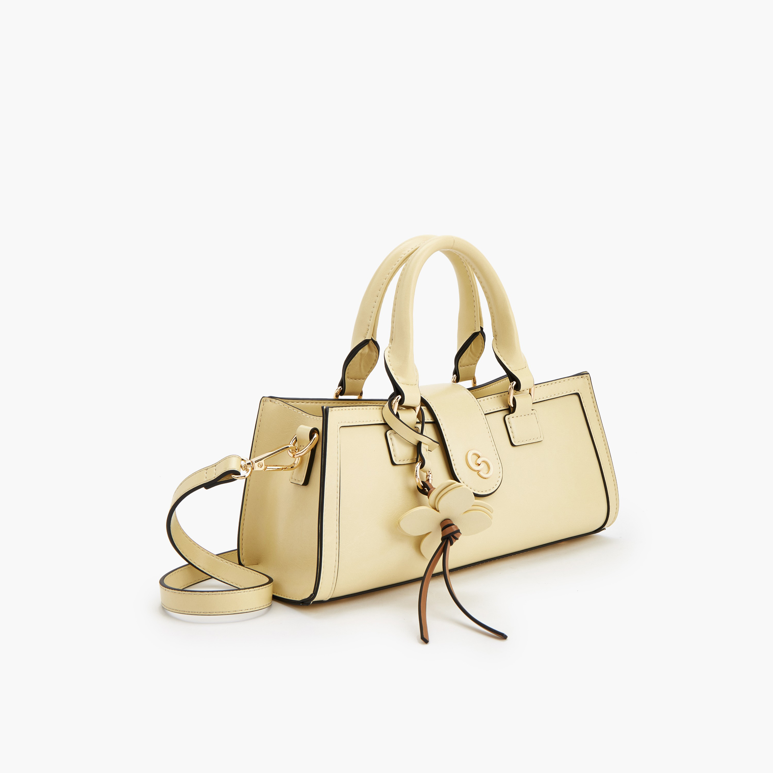Celeste Solid Tote Bag with Floral Charm-women-bagsandwallets-handbags-image-3